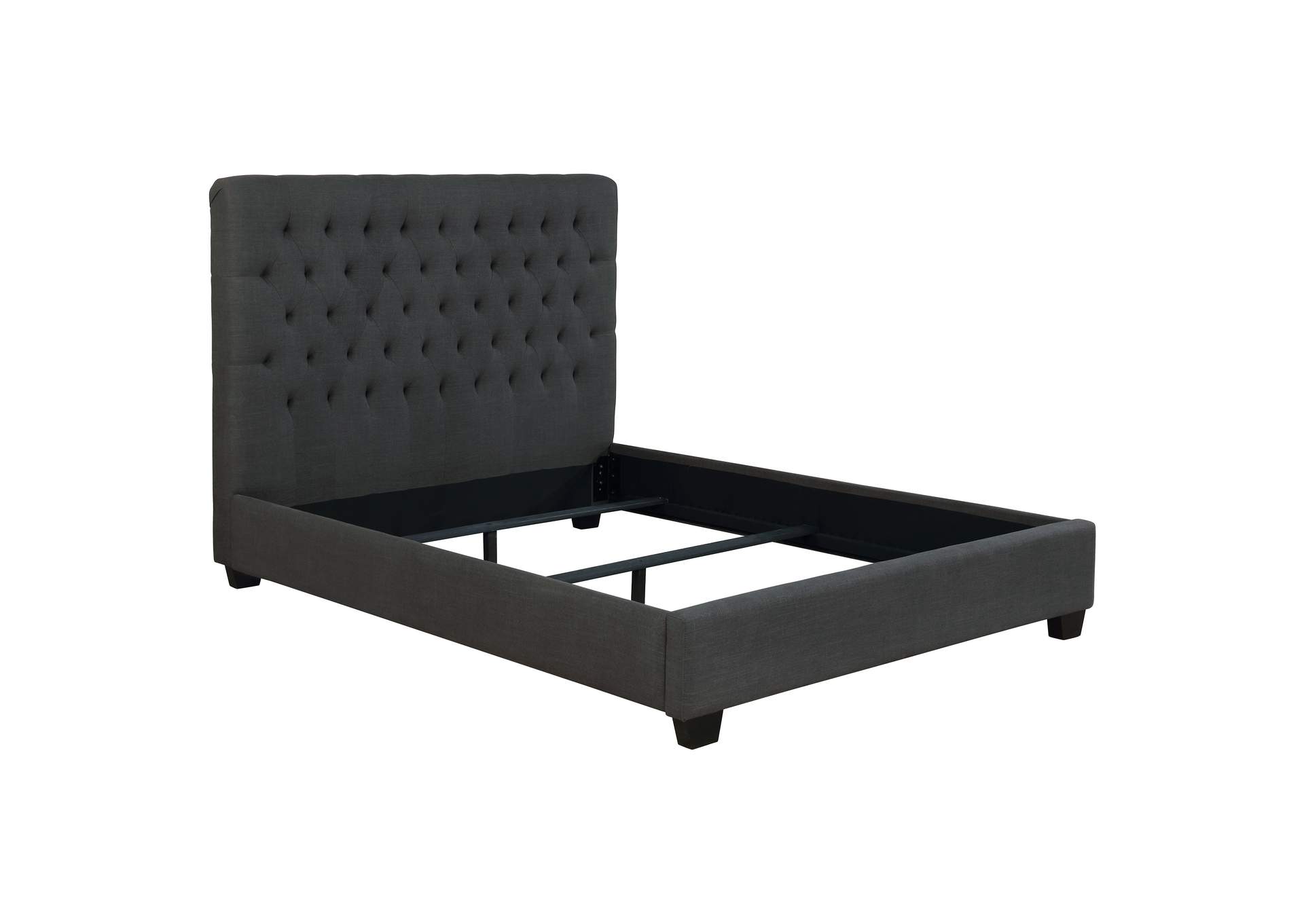 Chloe Tufted Upholstered Full Bed Charcoal,Coaster Furniture
