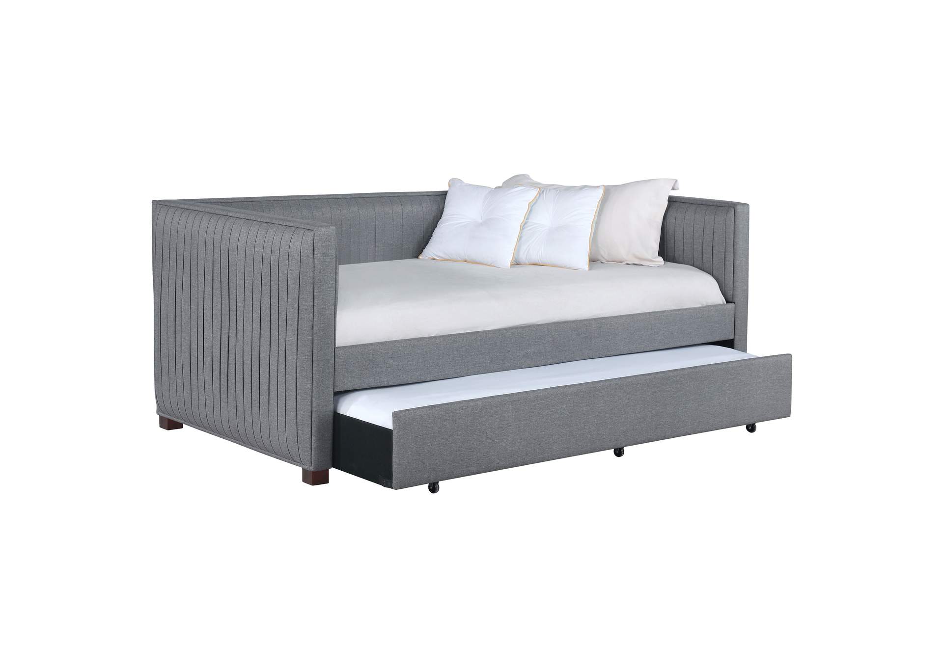 Brodie Upholstered Twin Daybed with Trundle Grey,Coaster Furniture