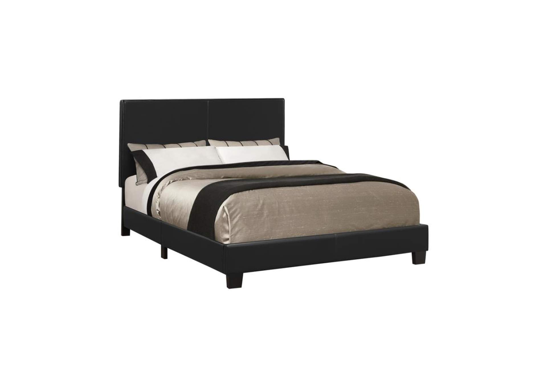 Mauve Bed Upholstered Queen Black,Coaster Furniture