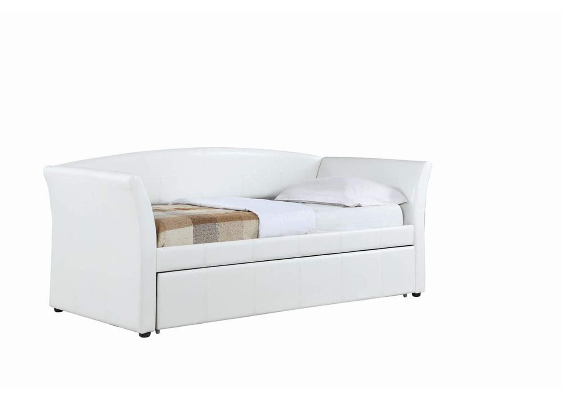 Geyser Transitional White Upholstered Daybed Furniture And More For Less