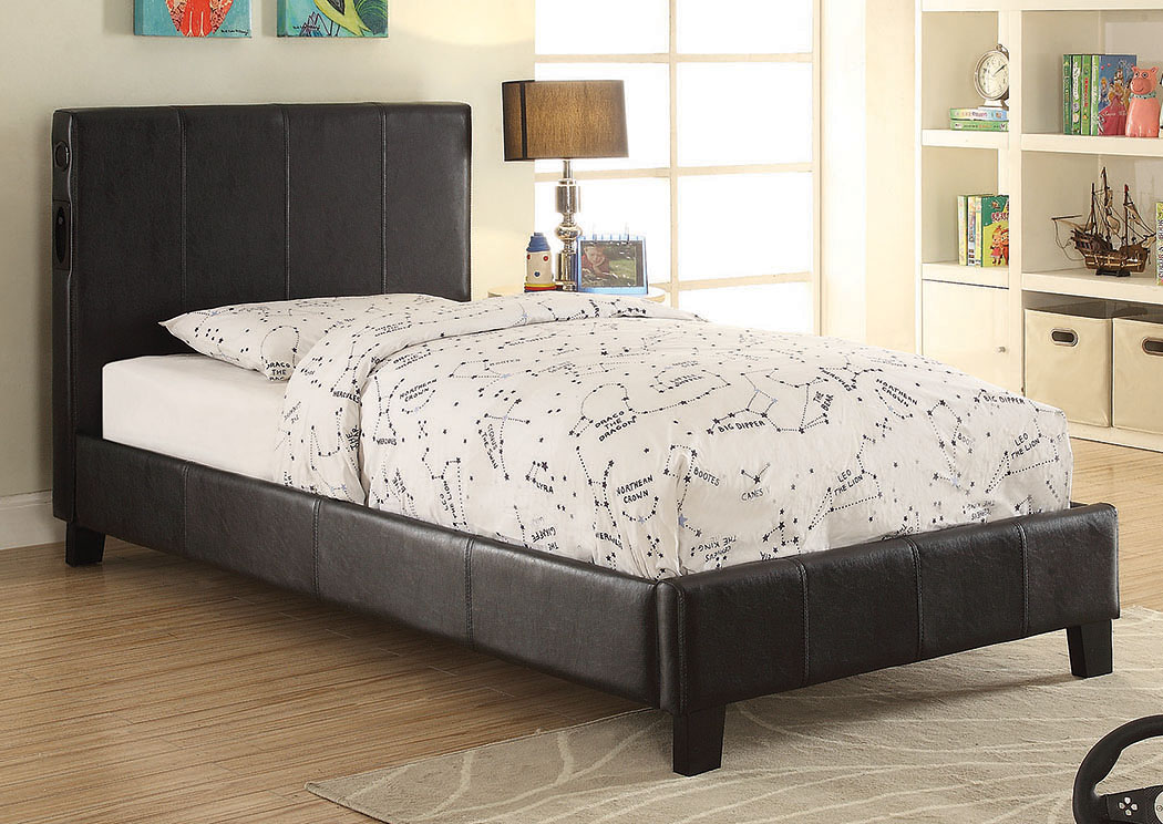 Black Twin Bluetooth Bed,ABF Coaster Furniture