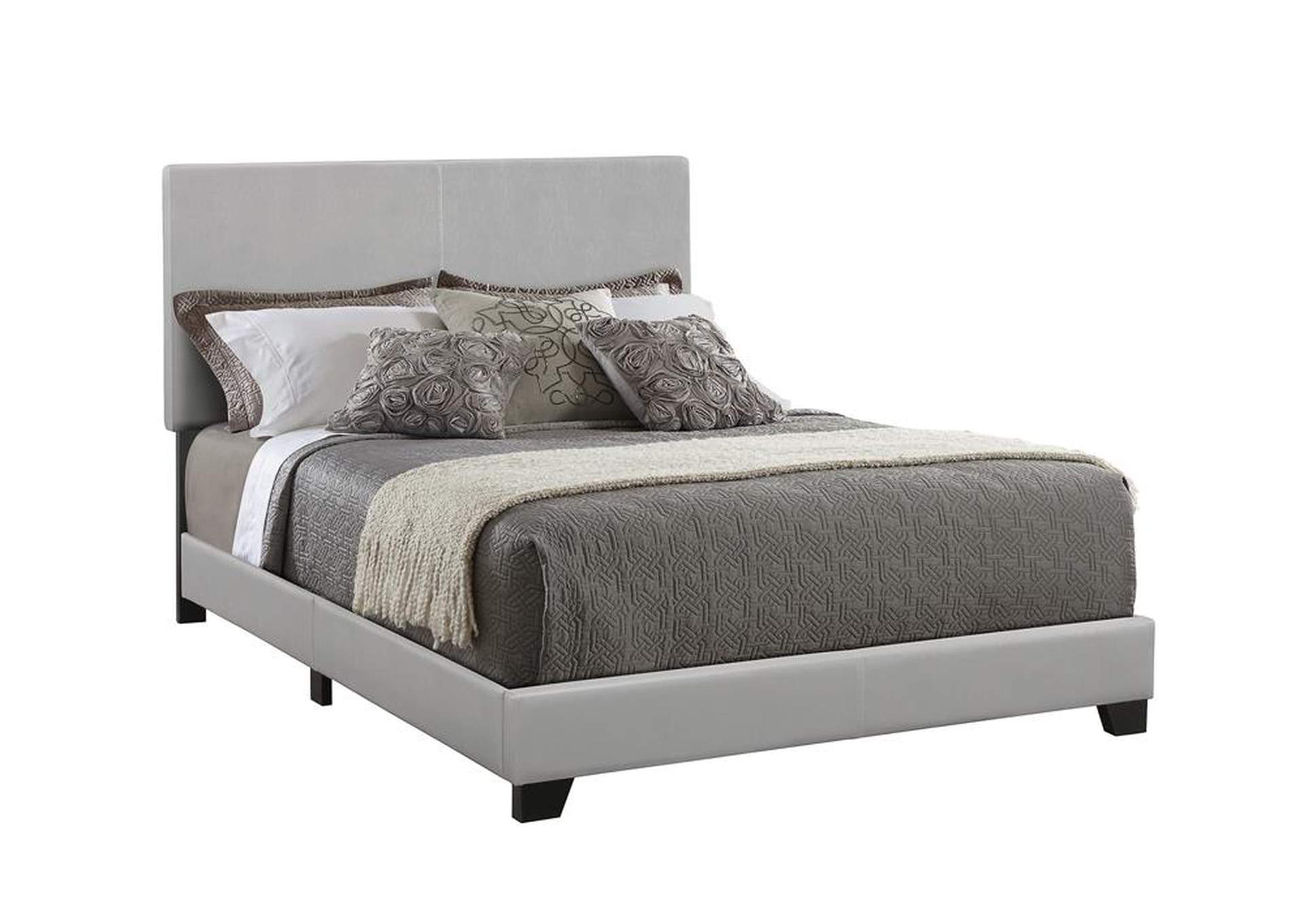 Silver Chalice Dorian Grey Faux Leather, Silver Leather Bed