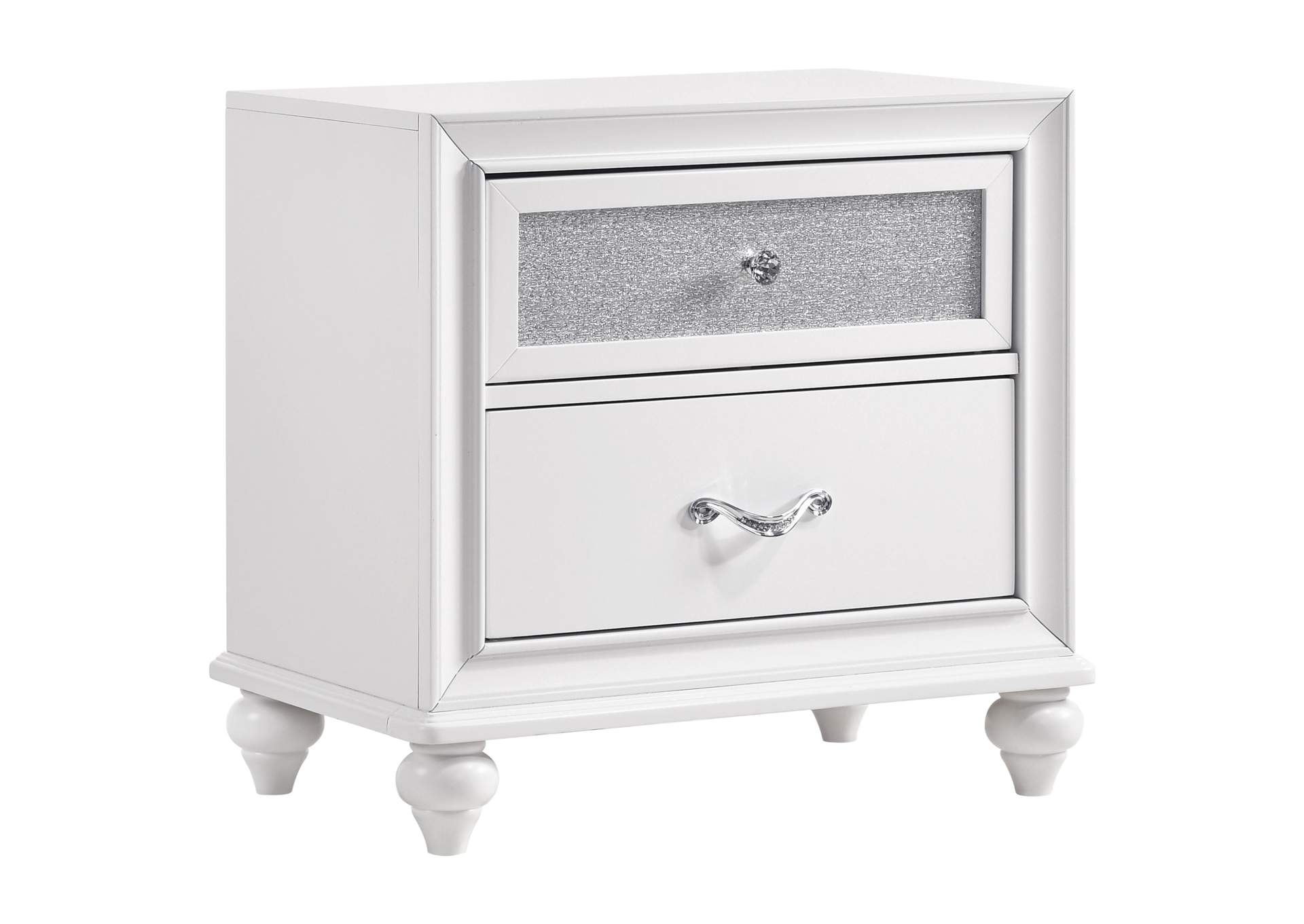 Barzini Upholstered Tufted Bedroom Set White,Coaster Furniture