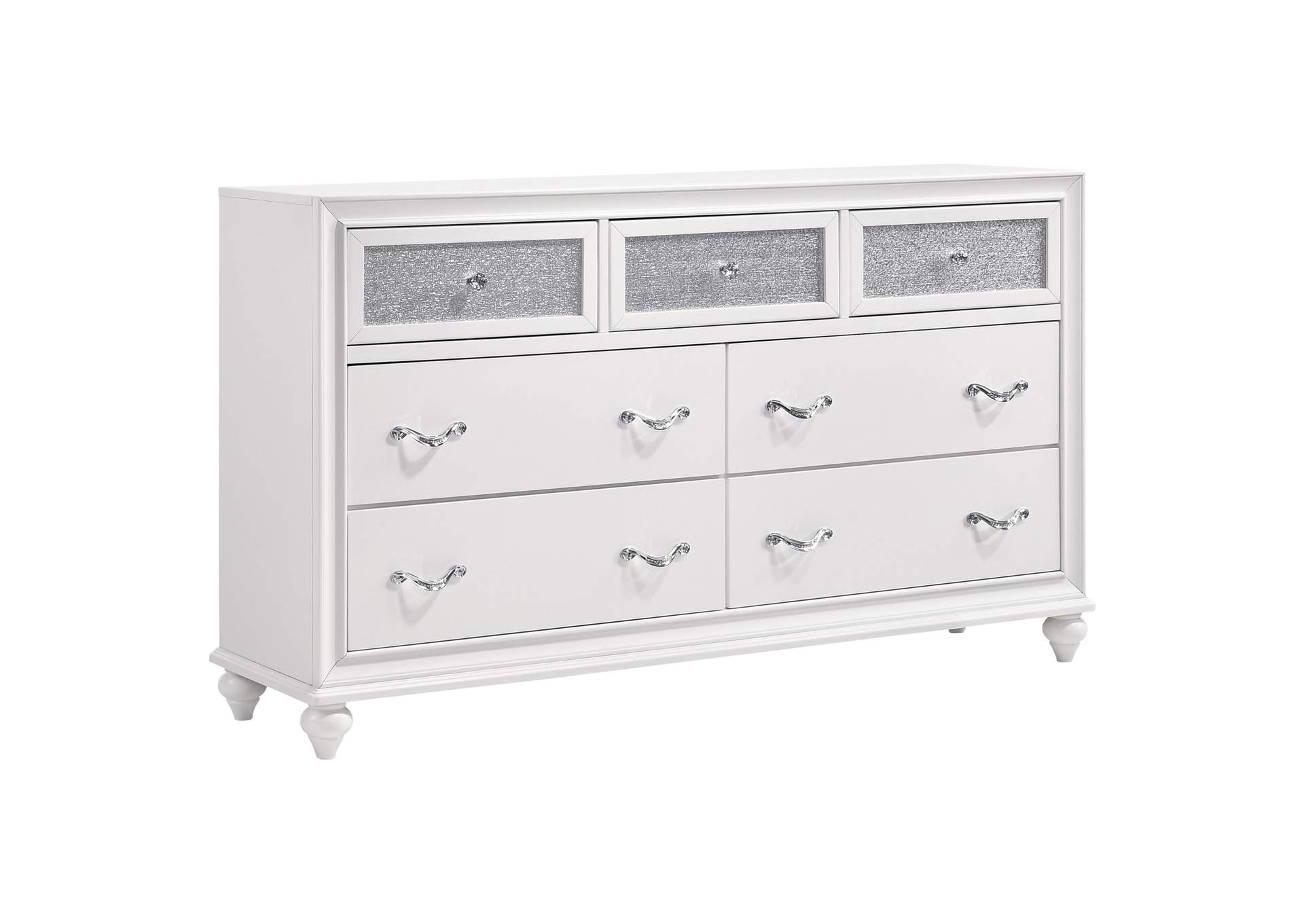 Barzini Upholstered Tufted Bedroom Set White,Coaster Furniture