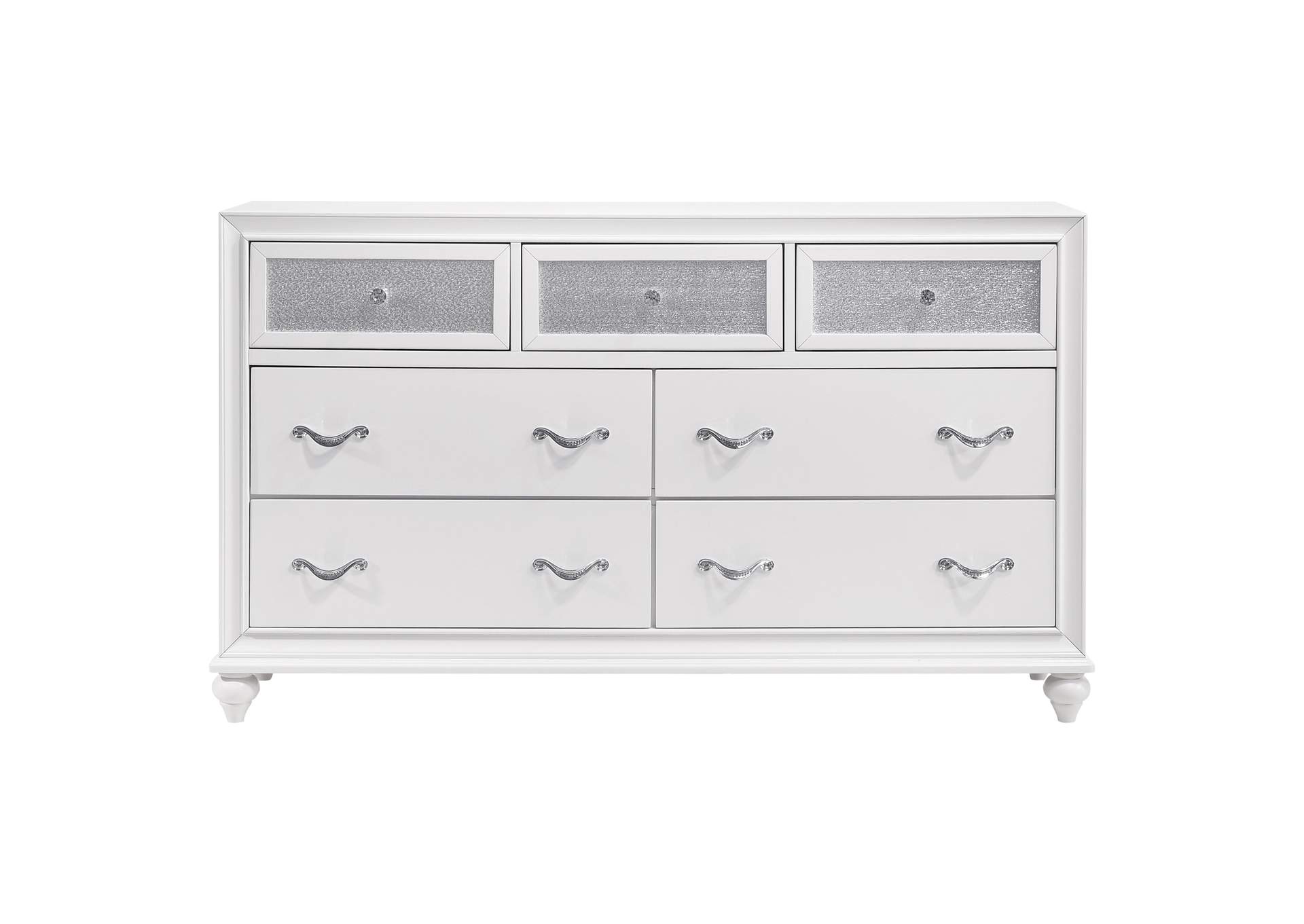 Barzini Upholstered Tufted Bedroom Set White,Coaster Furniture