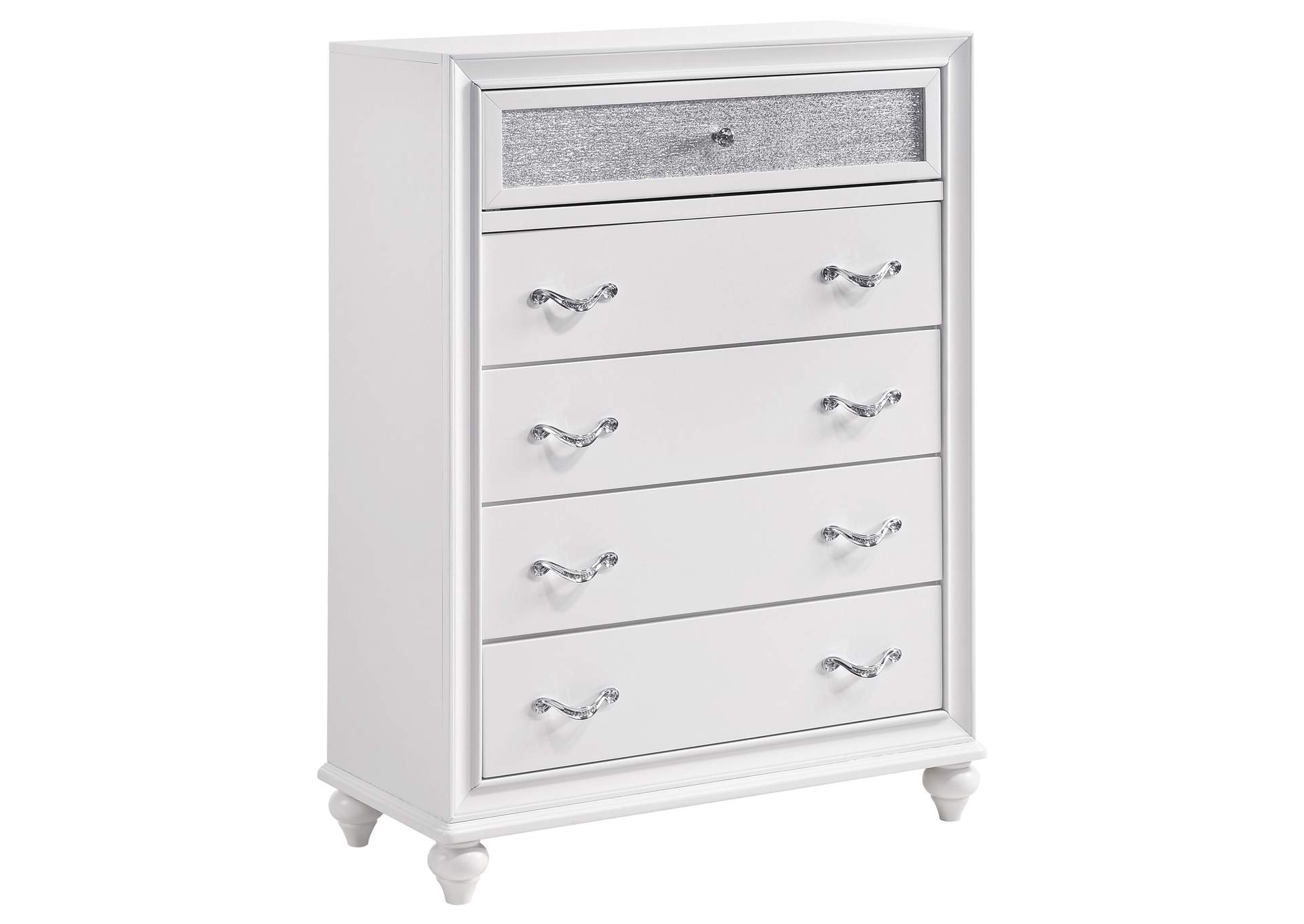 Barzini Upholstered Tufted Bedroom Set White,Coaster Furniture