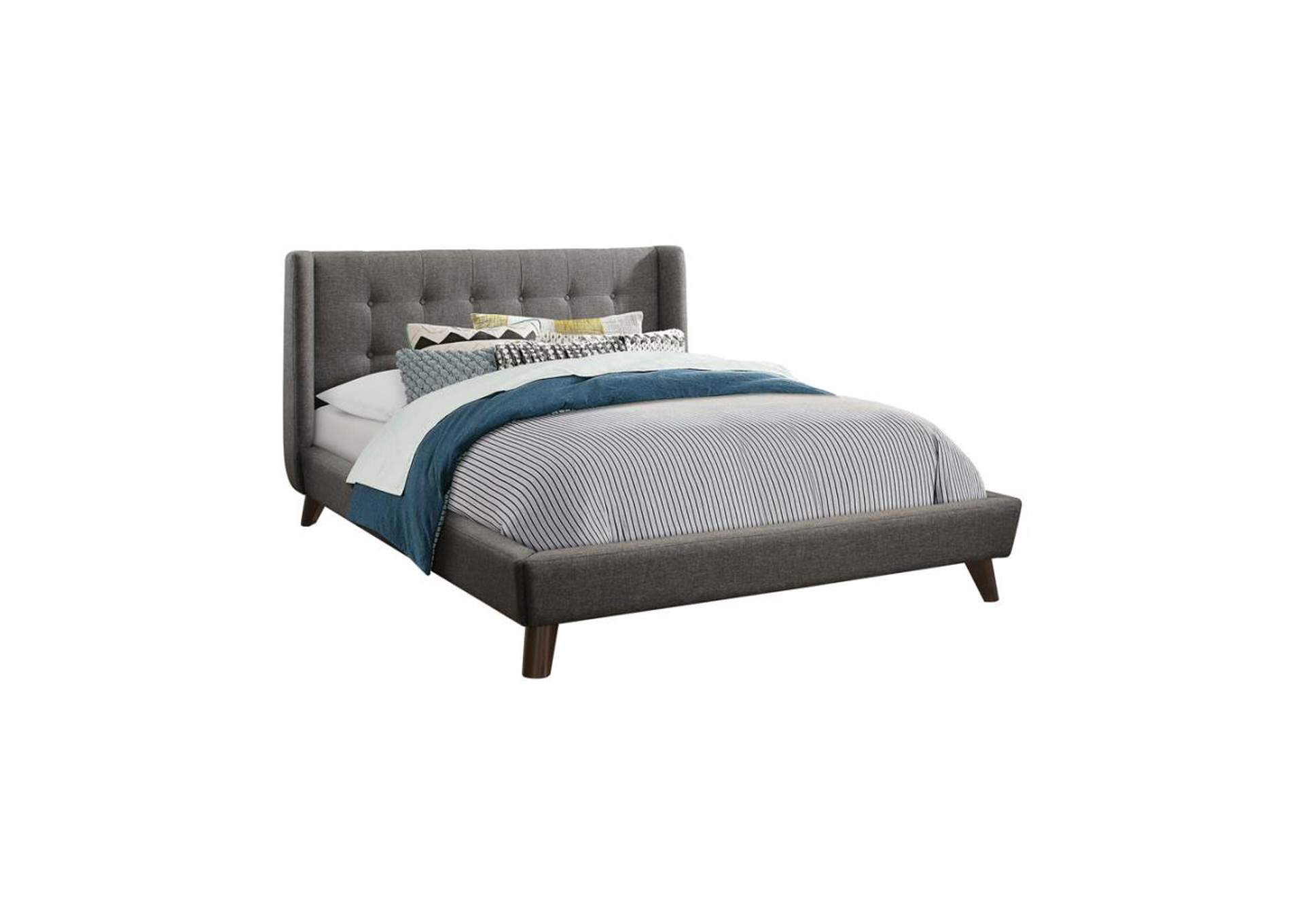 Carrington Button Tufted Full Bed Grey,Coaster Furniture
