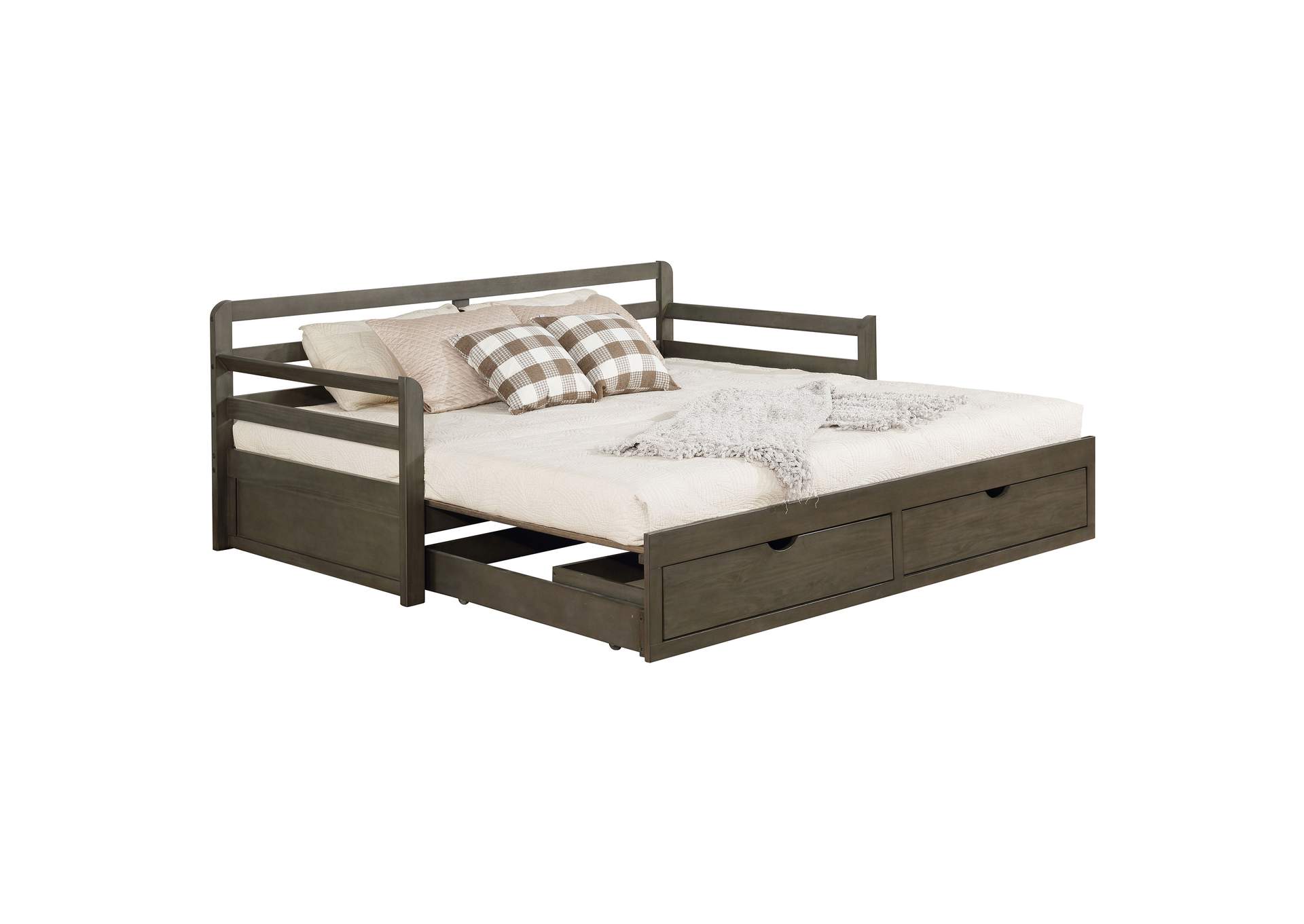 Sorrento 2-drawer Twin Daybed with Extension Trundle Grey,Coaster Furniture