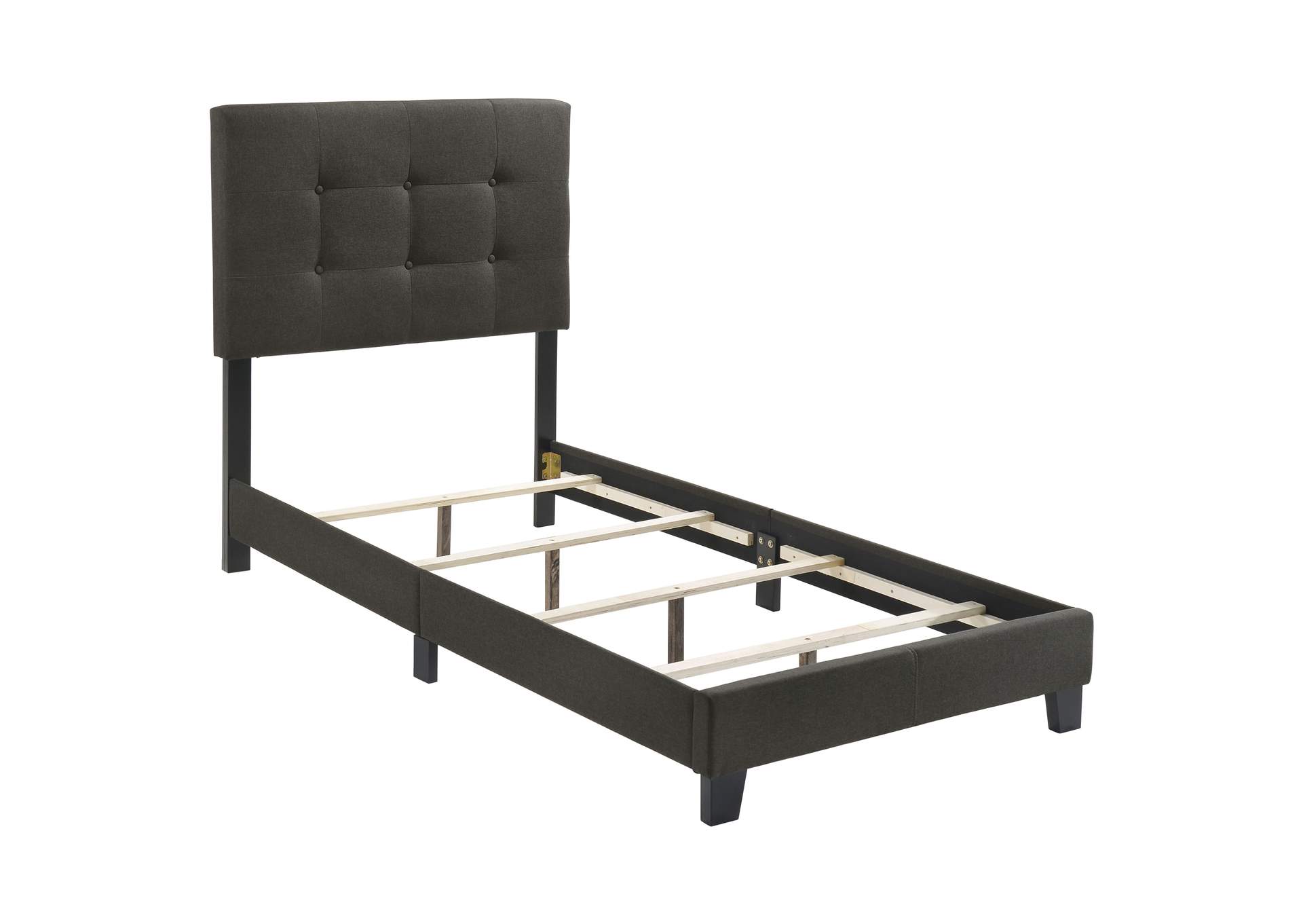 Mapes Tufted Upholstered Twin Bed Charcoal,Coaster Furniture