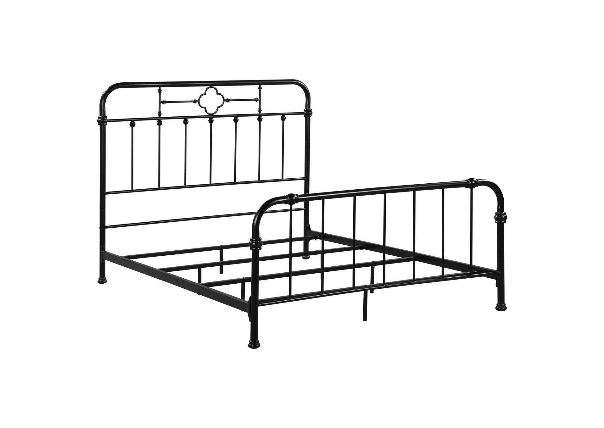 Packlan Queen Metal Panel Bed Matte Black,Coaster Furniture