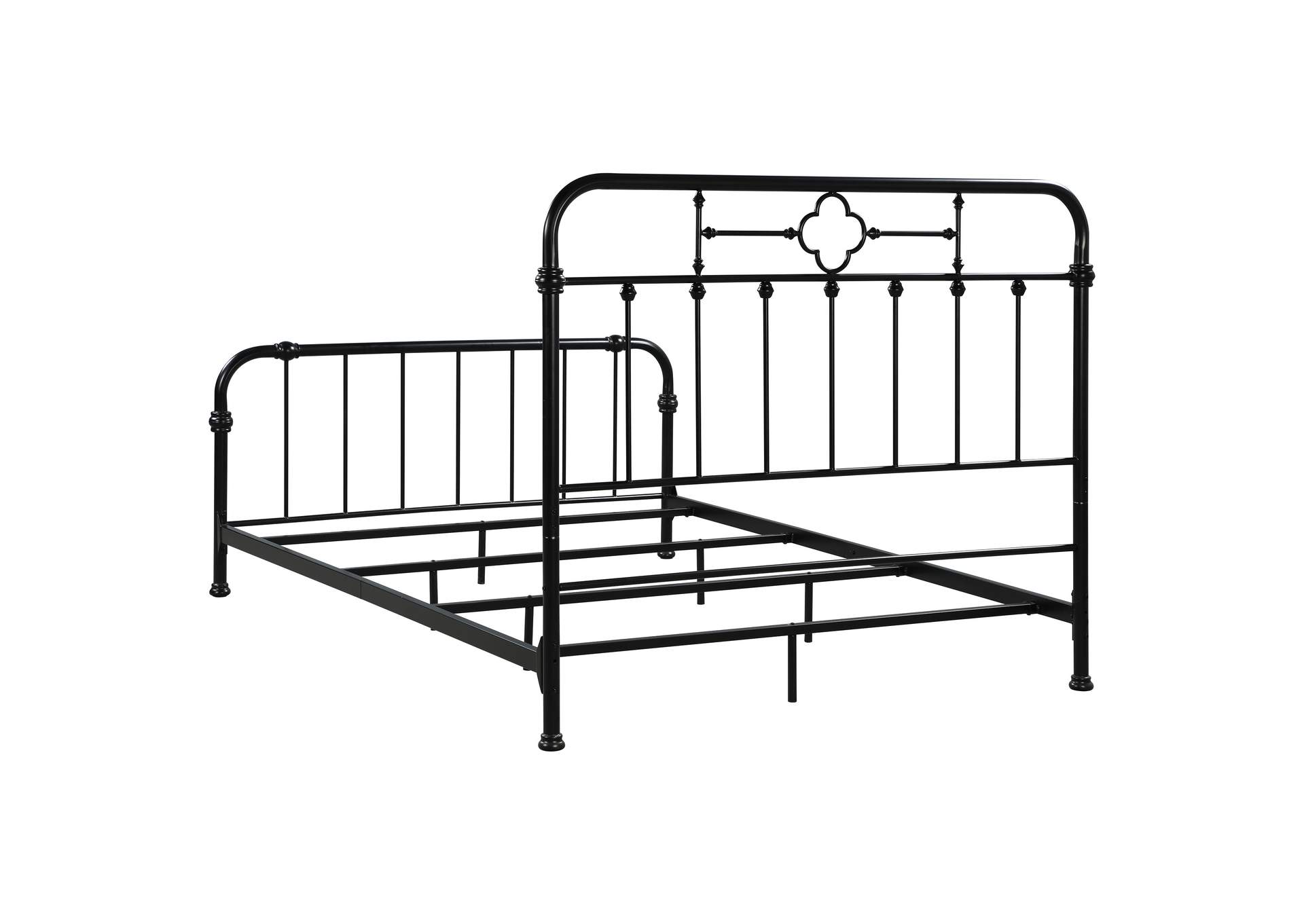 Packlan Queen Metal Panel Bed Matte Black,Coaster Furniture