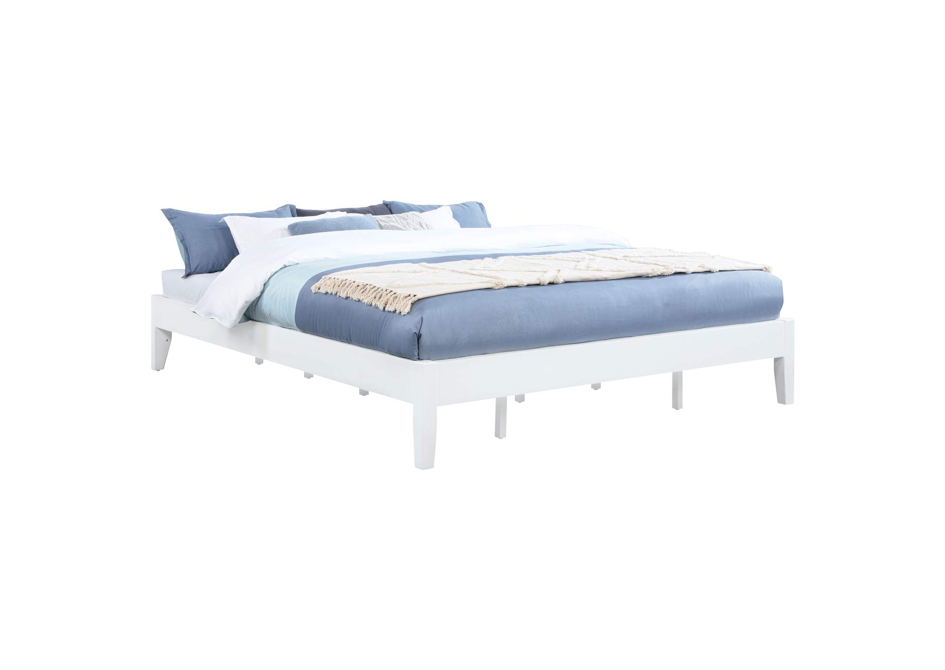 Hounslow Platform California King Bed White,Coaster Furniture