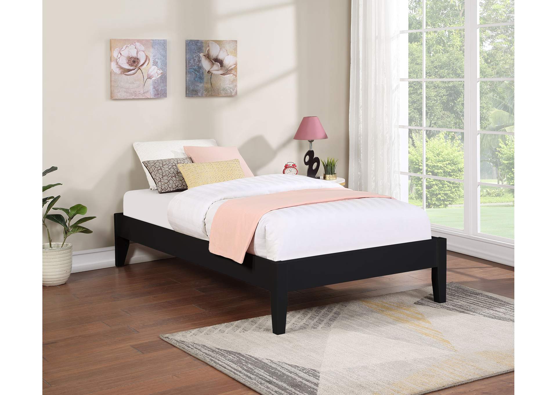 Hounslow Platform Full Bed Black,Coaster Furniture