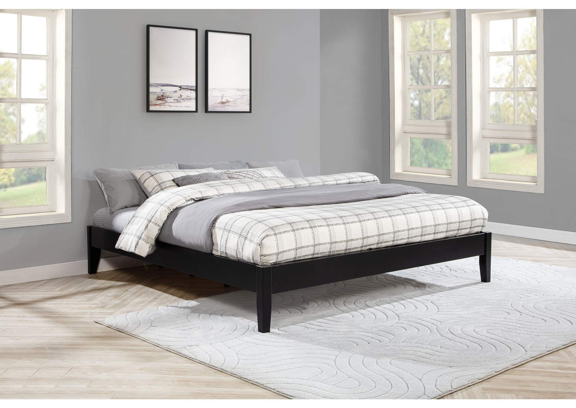 Hounslow Platform California King Bed Black,Coaster Furniture