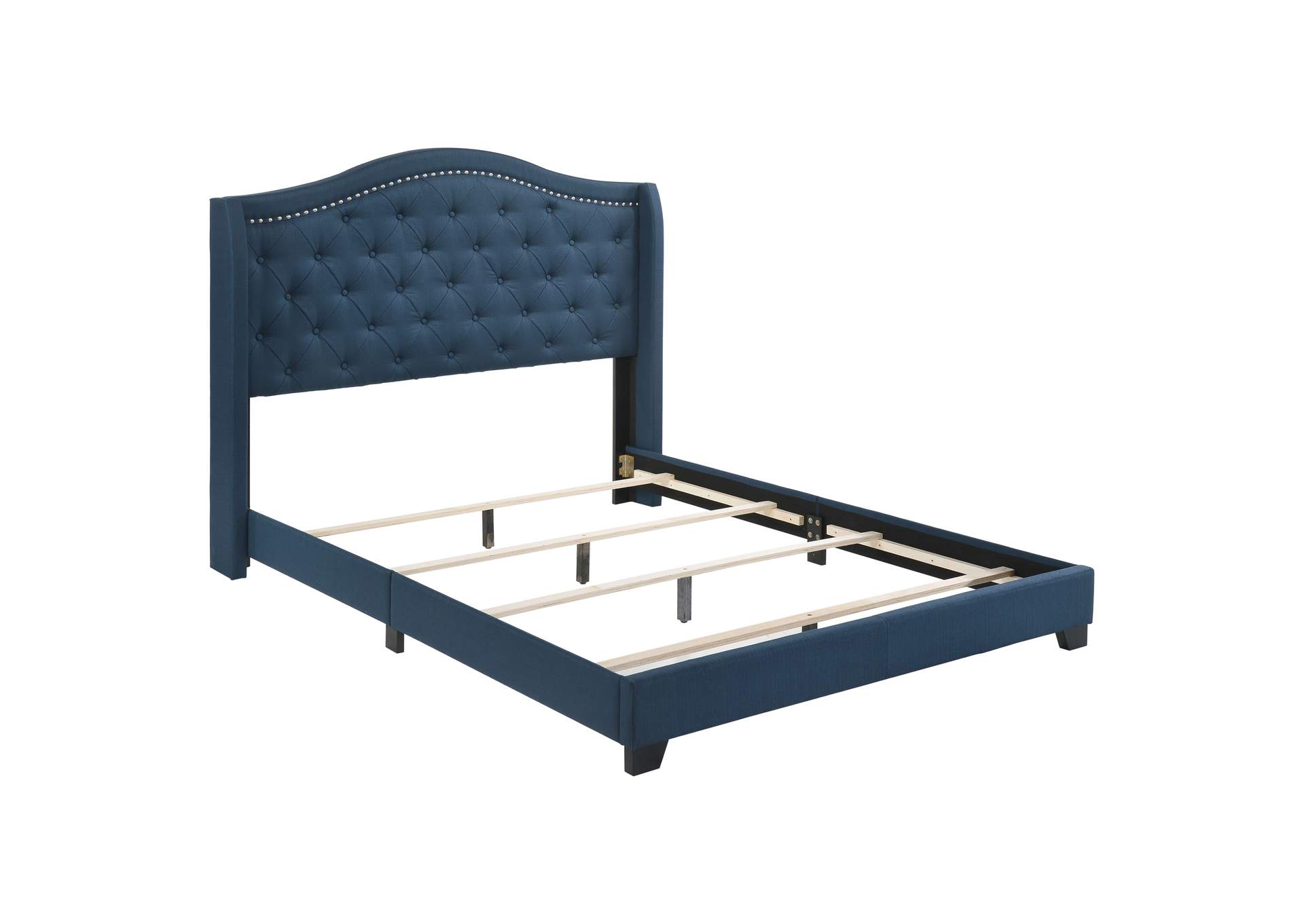 Sonoma Camel Back Queen Bed Blue,Coaster Furniture