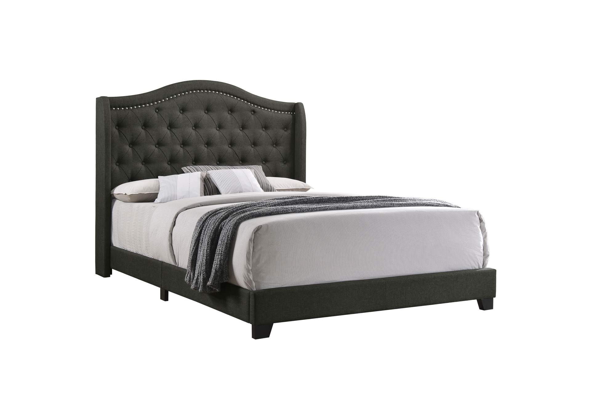 Sonoma Camel Back Eastern King Bed Grey,Coaster Furniture