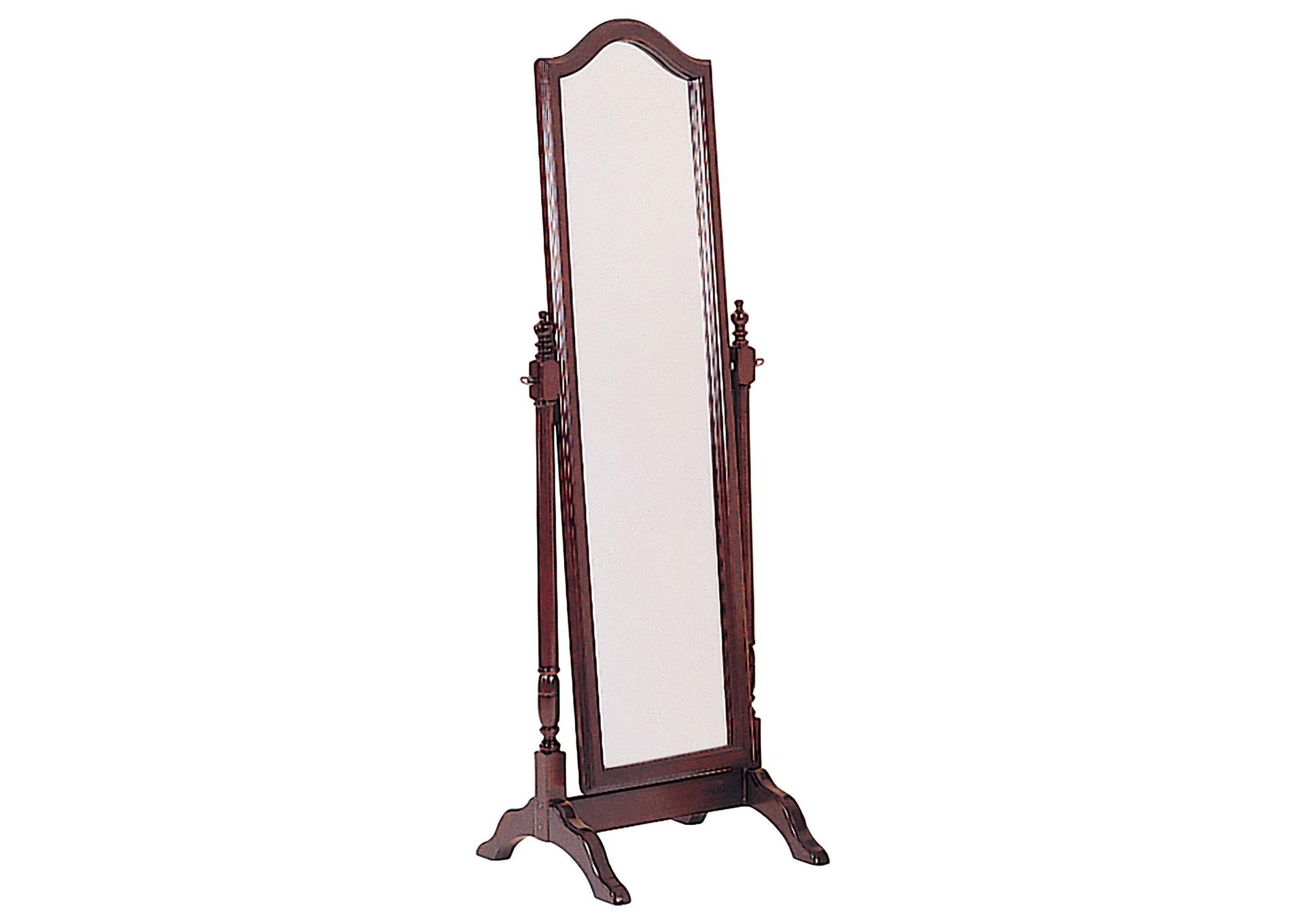 Cabot Rectangular Cheval Mirror with Arched Top Merlot,Coaster Furniture