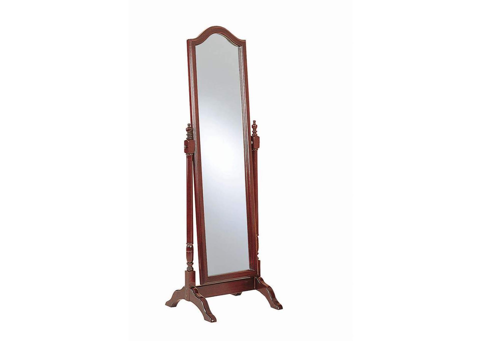 Rectangular Cheval Mirror with Arched Top Merlot,Coaster Furniture