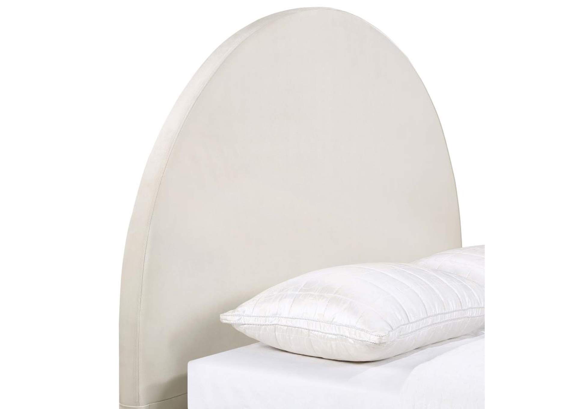 June Upholstered Arched Queen/Full Headboard Ivory,Coaster Furniture