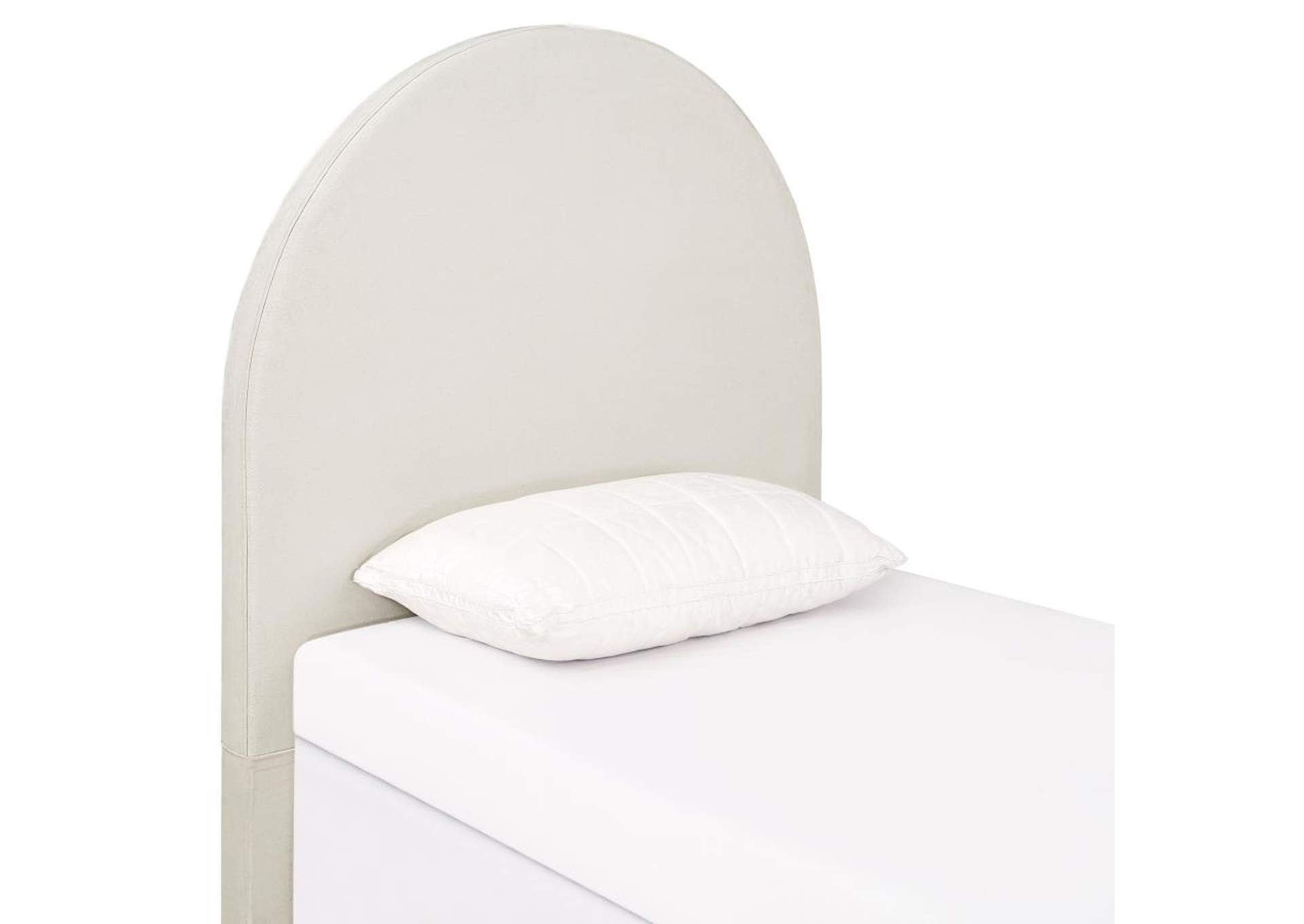 June Upholstered Arched Twin Headboard Ivory,Coaster Furniture