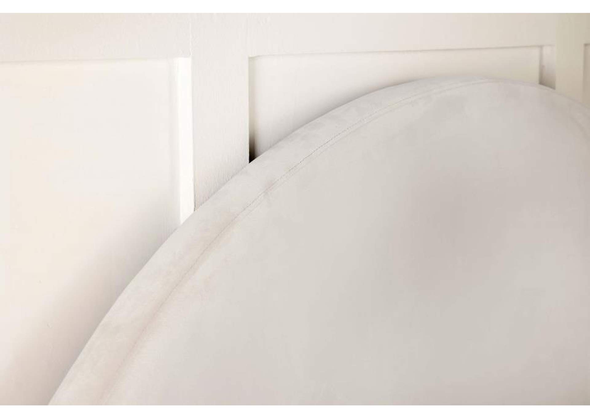 June Upholstered Arched Twin Headboard Ivory,Coaster Furniture