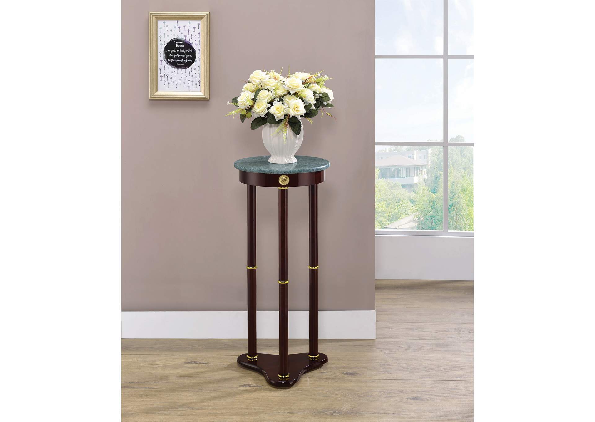 Merlot Traditional Round Plant Stand,Coaster Furniture