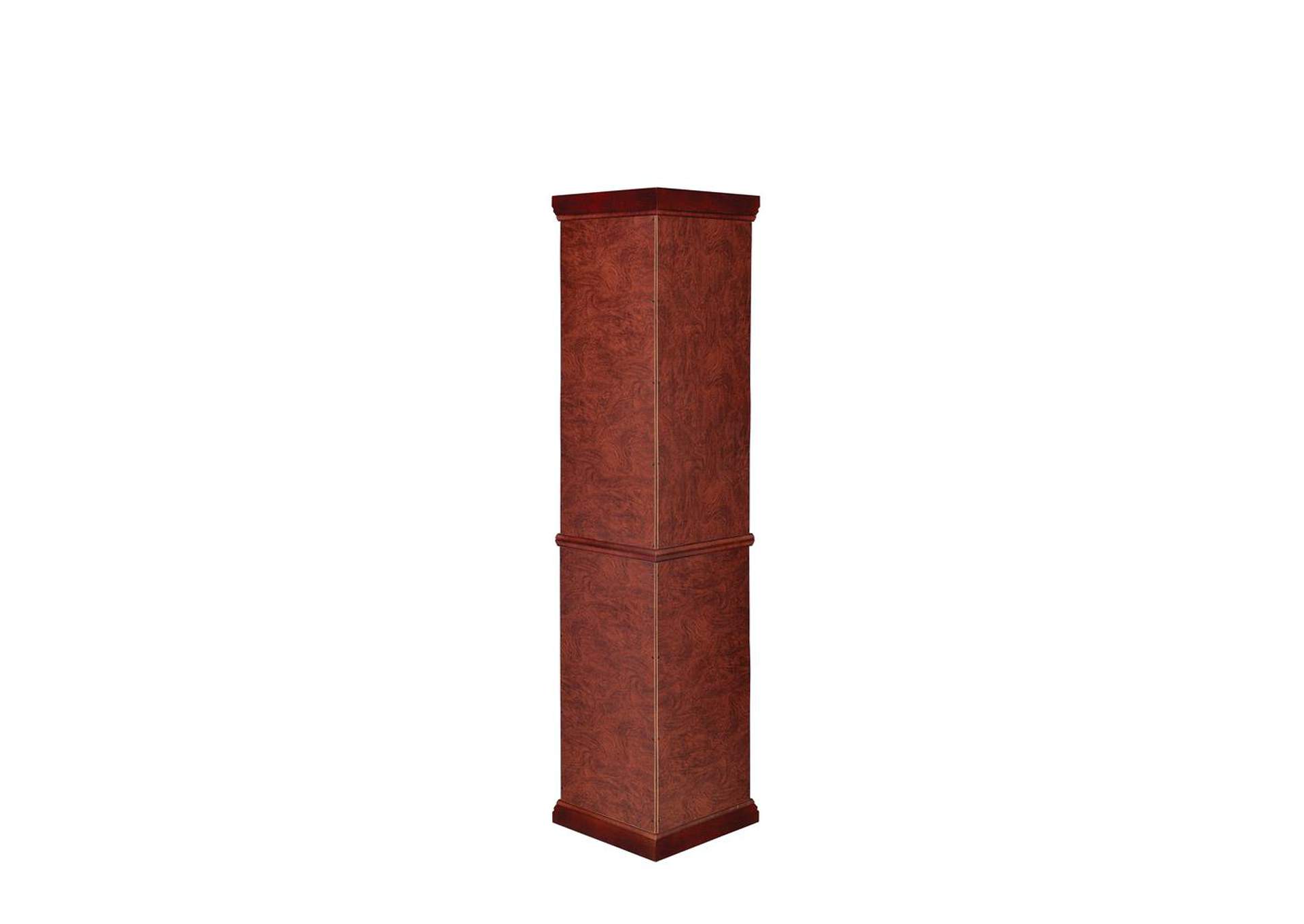 6-shelf Corner Curio Cabinet Medium Brown,Coaster Furniture