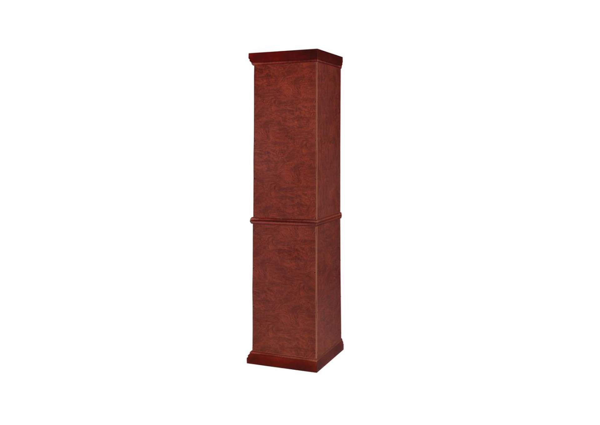 6-shelf Corner Curio Cabinet Medium Brown,Coaster Furniture