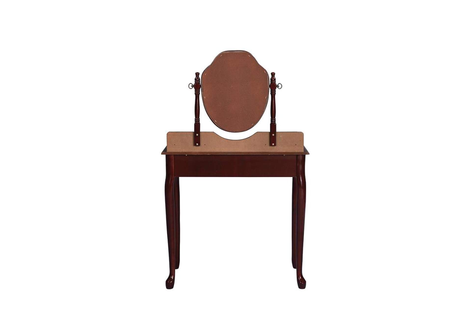 Minnette 2-piece Vanity Set with Upholstered Stool Brown Red,Coaster Furniture