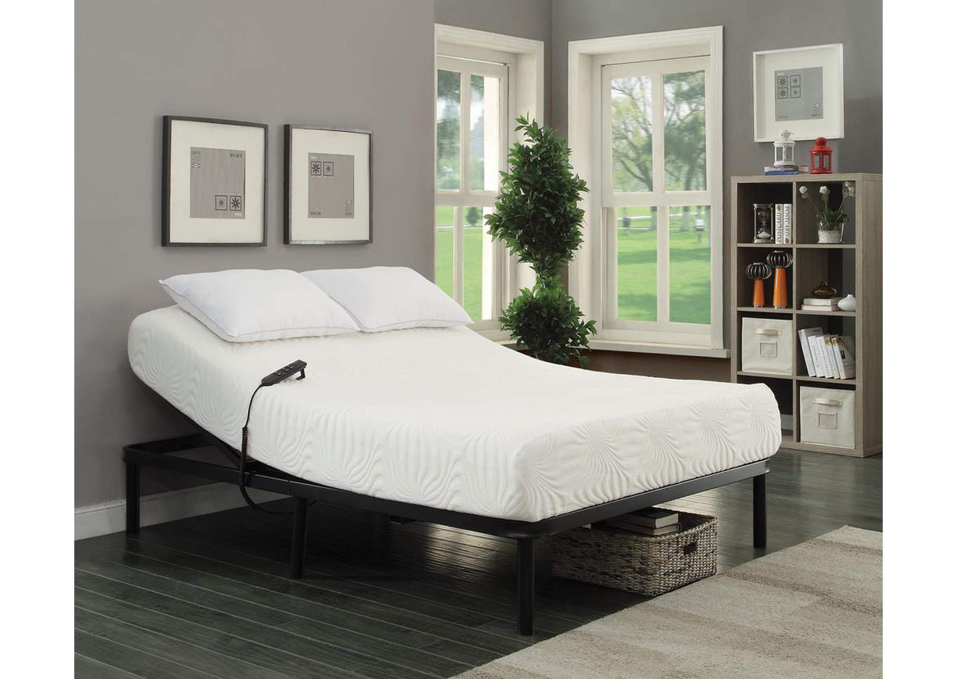 Stanhope Black Adjustable Queen Bed Base,Coaster Furniture