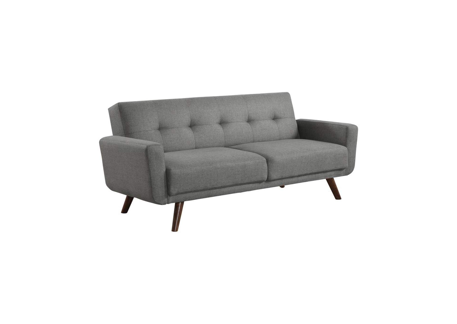 Gray Mid-Century Modern Grey And Walnut Sofa Bed,Coaster Furniture