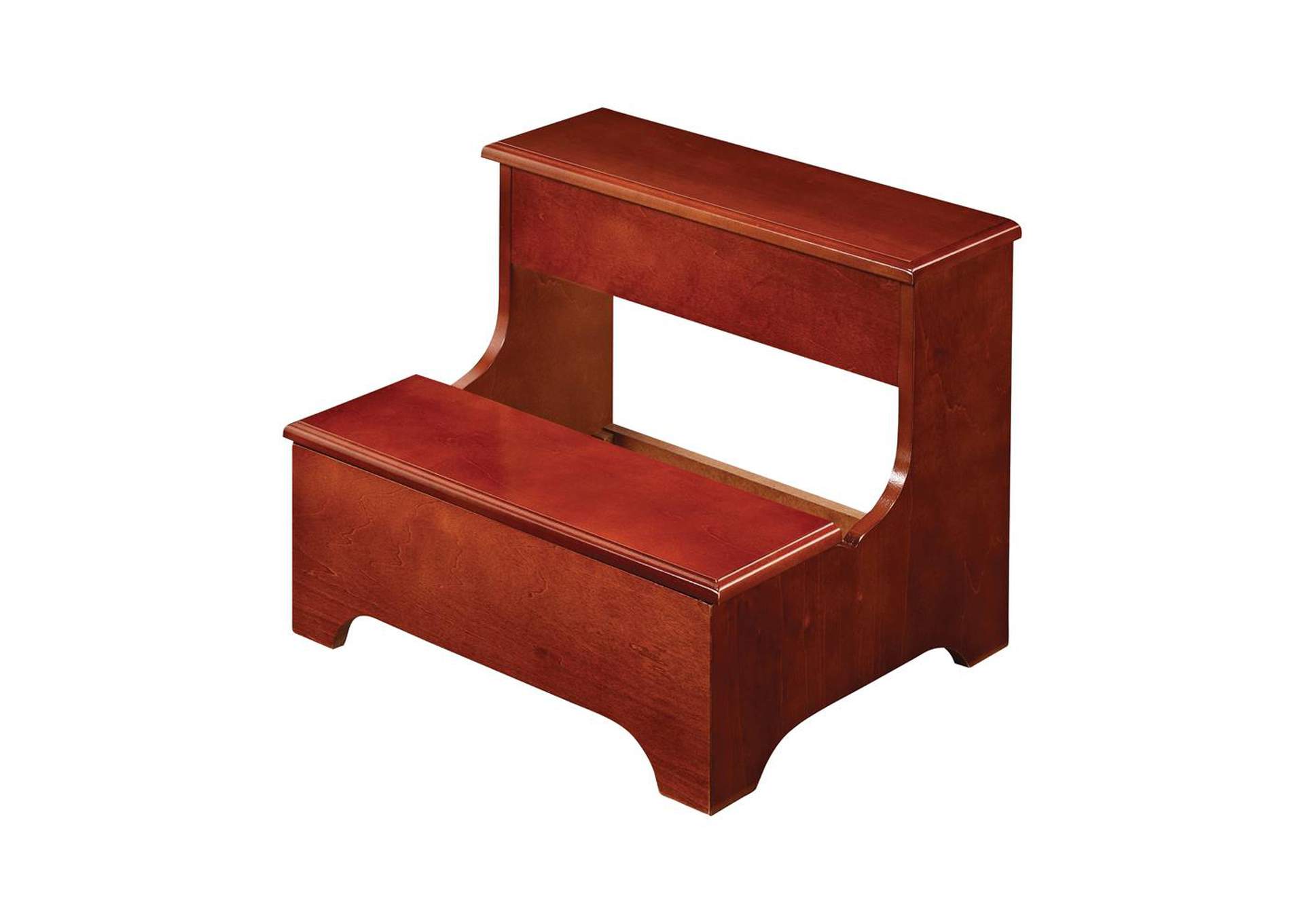 2-Tier Step Stool With Hidden Storage Warm Brown,Coaster Furniture