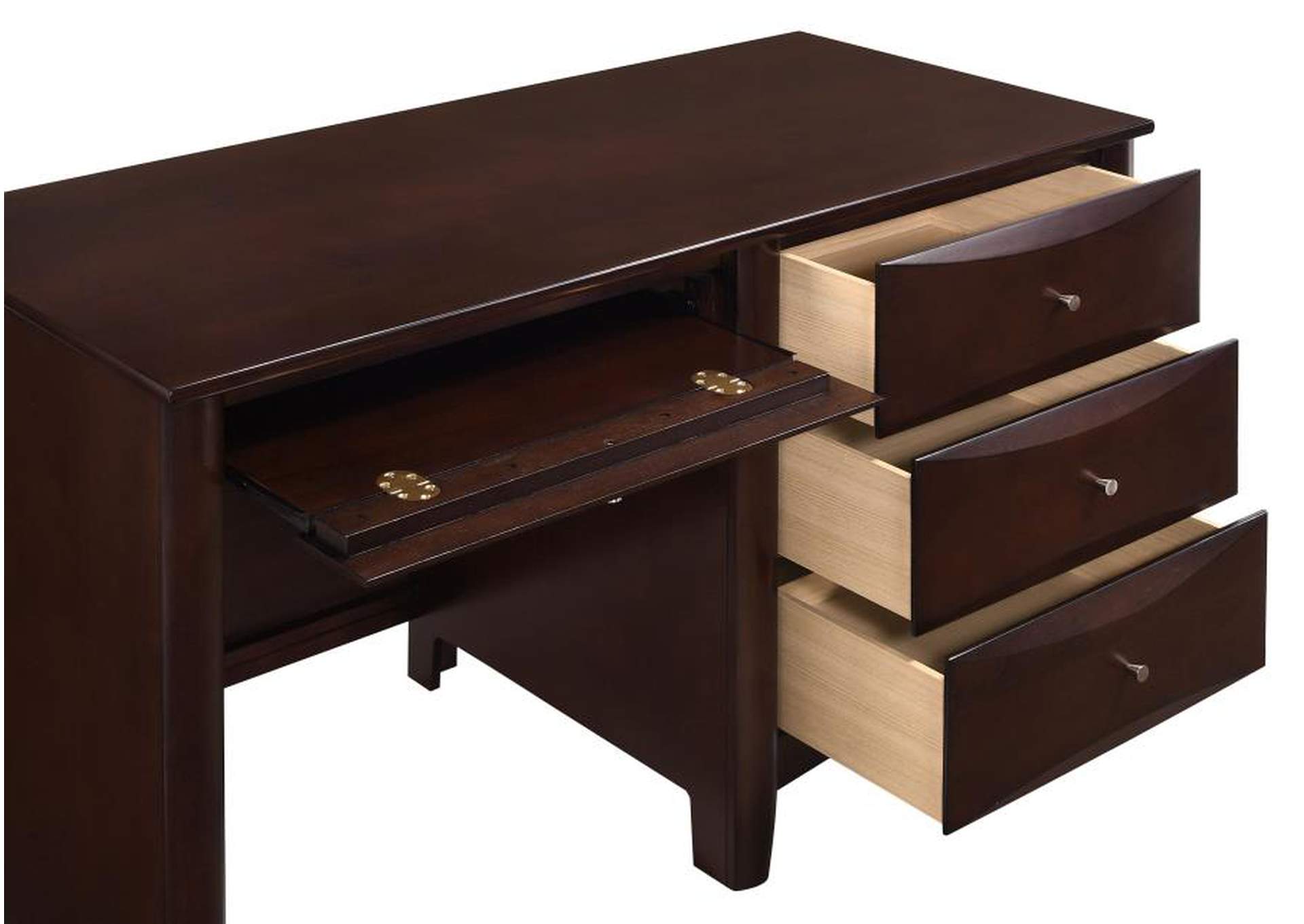 Phoenix 4 - drawer Computer Desk Cappuccino,Coaster Furniture