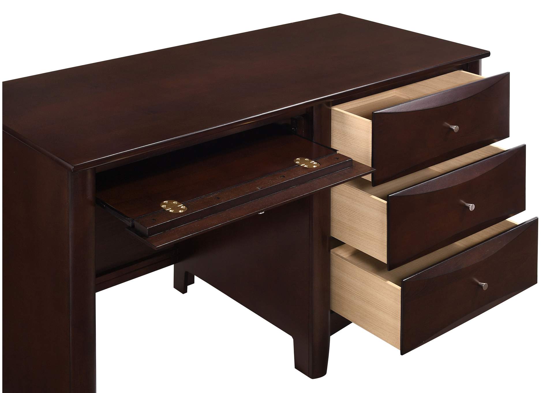Phoenix 4-drawer Computer Desk Cappuccino,Coaster Furniture