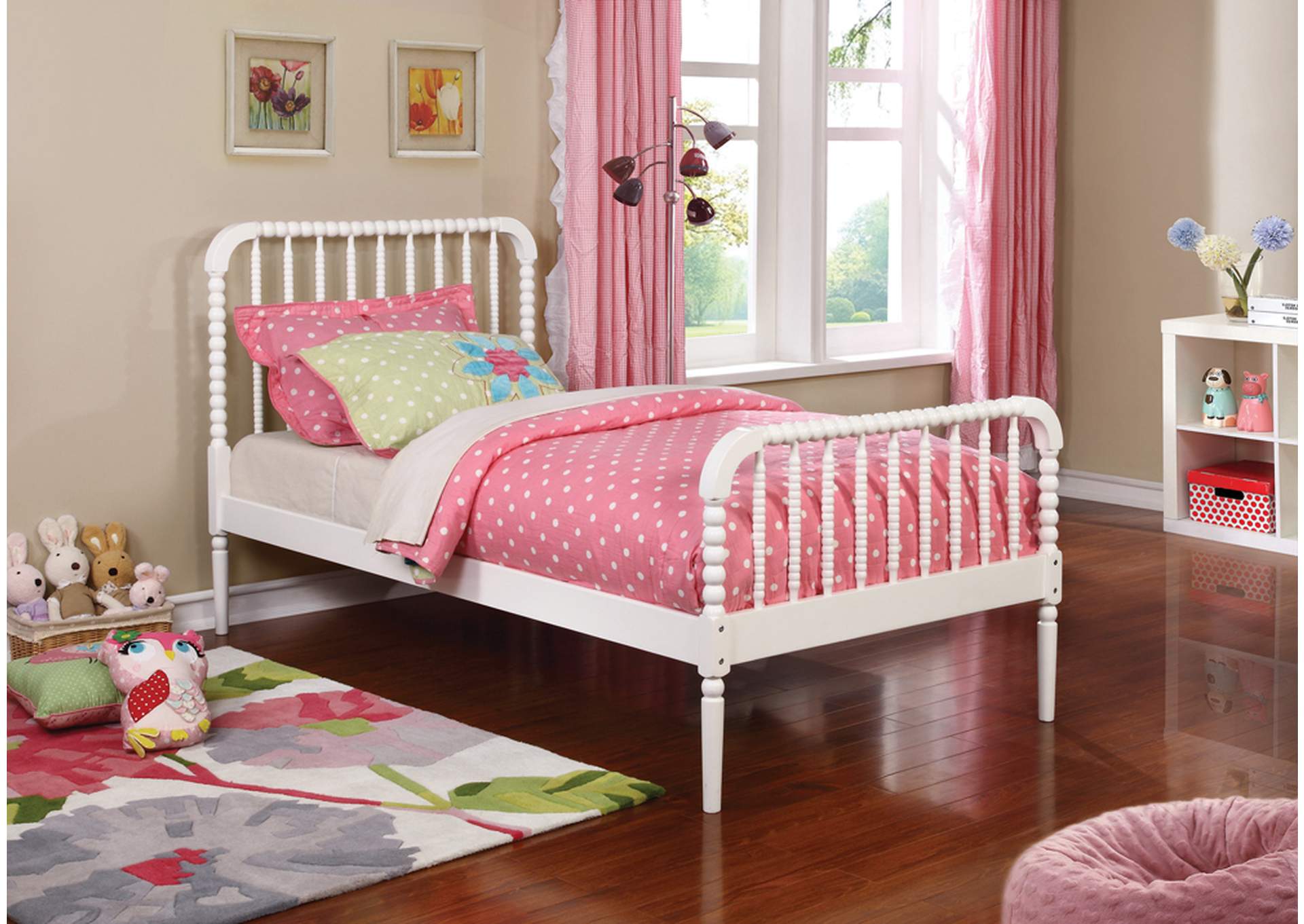 Jones Twin Bed White,Coaster Furniture
