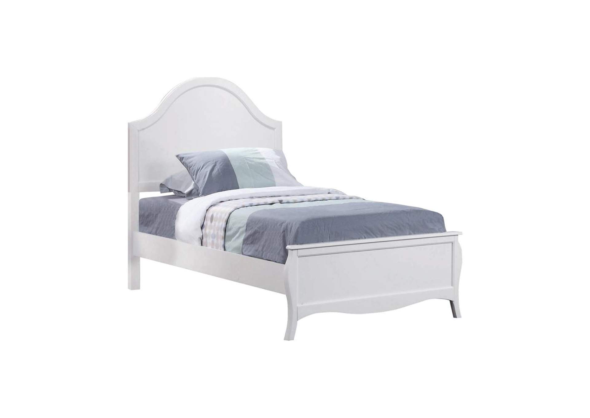 White Dominique French Country Twin Bed, French Twin Bed