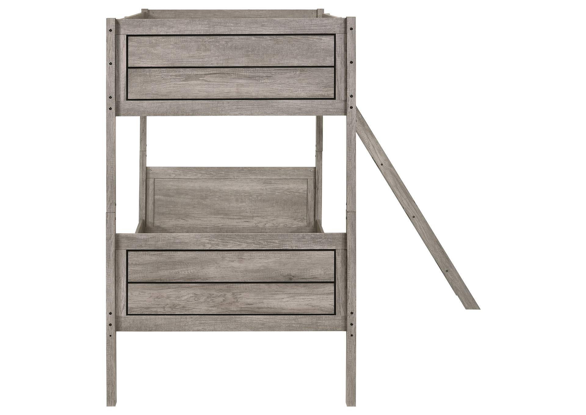 Ryder Twin over Twin Bunk Bed Weathered Taupe,Coaster Furniture