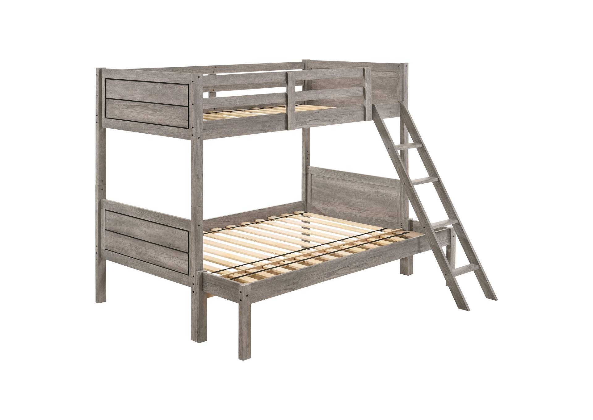 Ryder Twin over Full Bunk Bed Weathered Taupe,Coaster Furniture