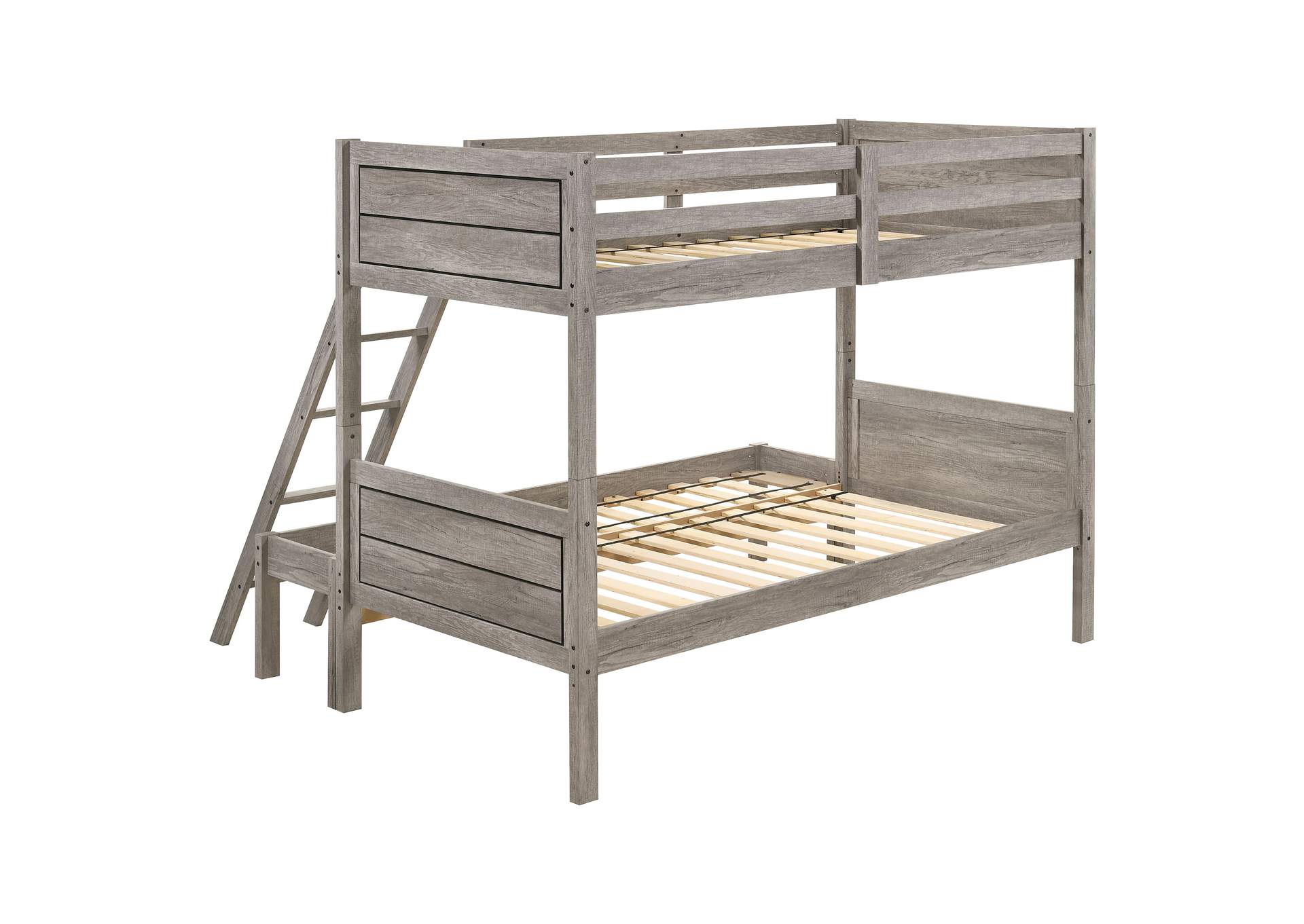 Ryder Twin over Full Bunk Bed Weathered Taupe,Coaster Furniture