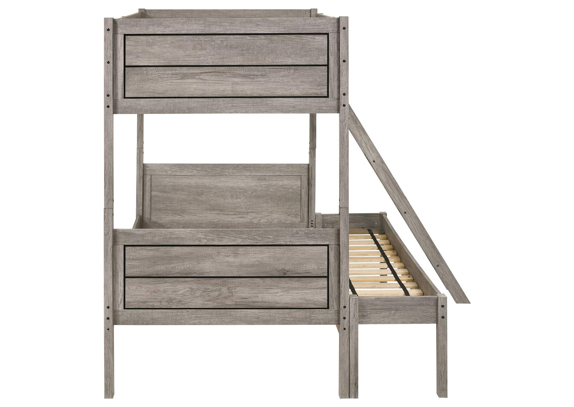 Ryder Twin over Full Bunk Bed Weathered Taupe,Coaster Furniture