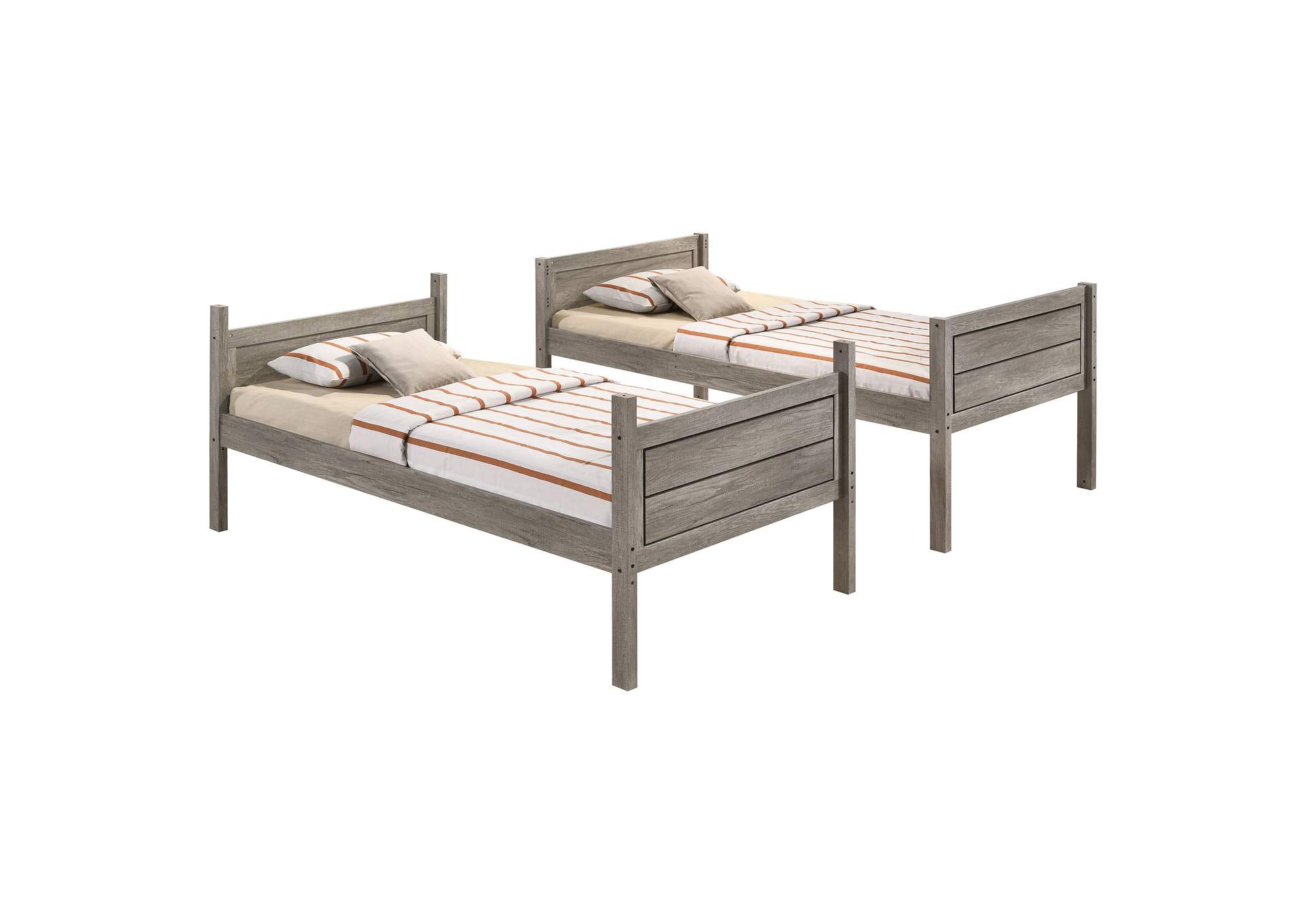 Ryder Twin over Full Bunk Bed Weathered Taupe,Coaster Furniture