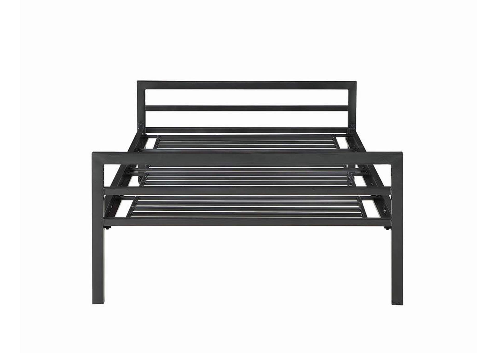 Hadley Platform Twin Bed with Casters Gunmetal,Coaster Furniture