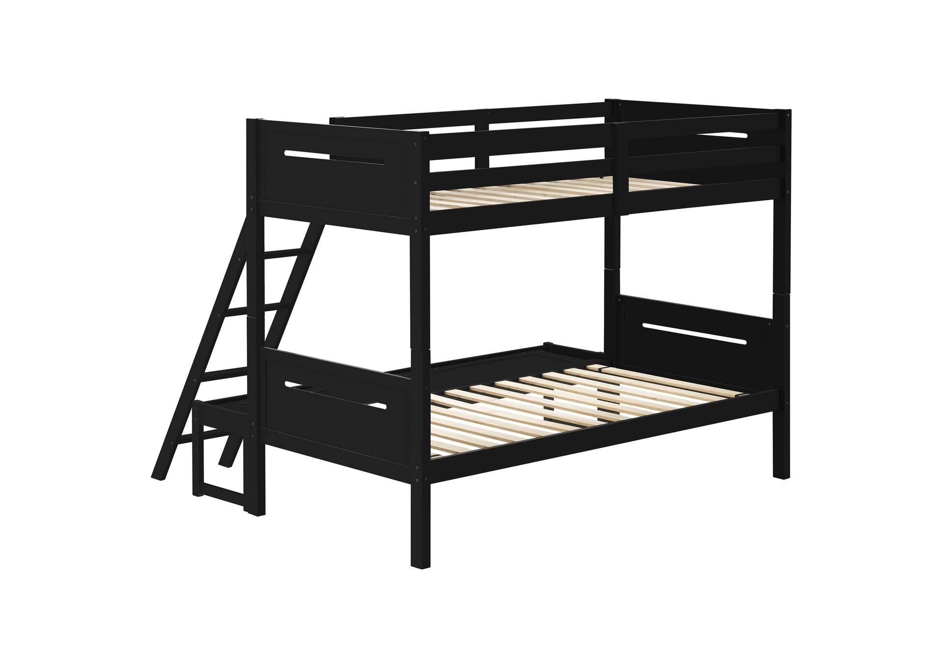 Littleton Littleton Twin/Full Bunk Bed Black,Coaster Furniture