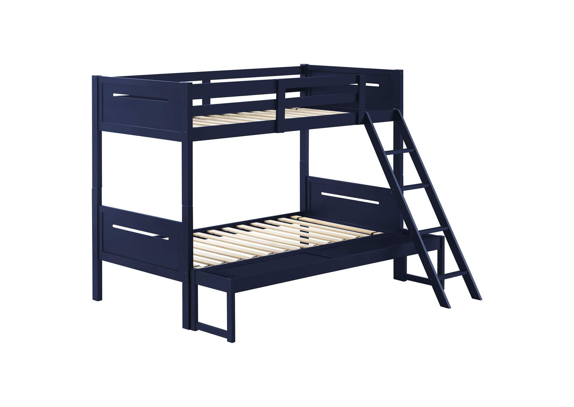 Littleton Twin/Full Bunk Bed Blue,Coaster Furniture