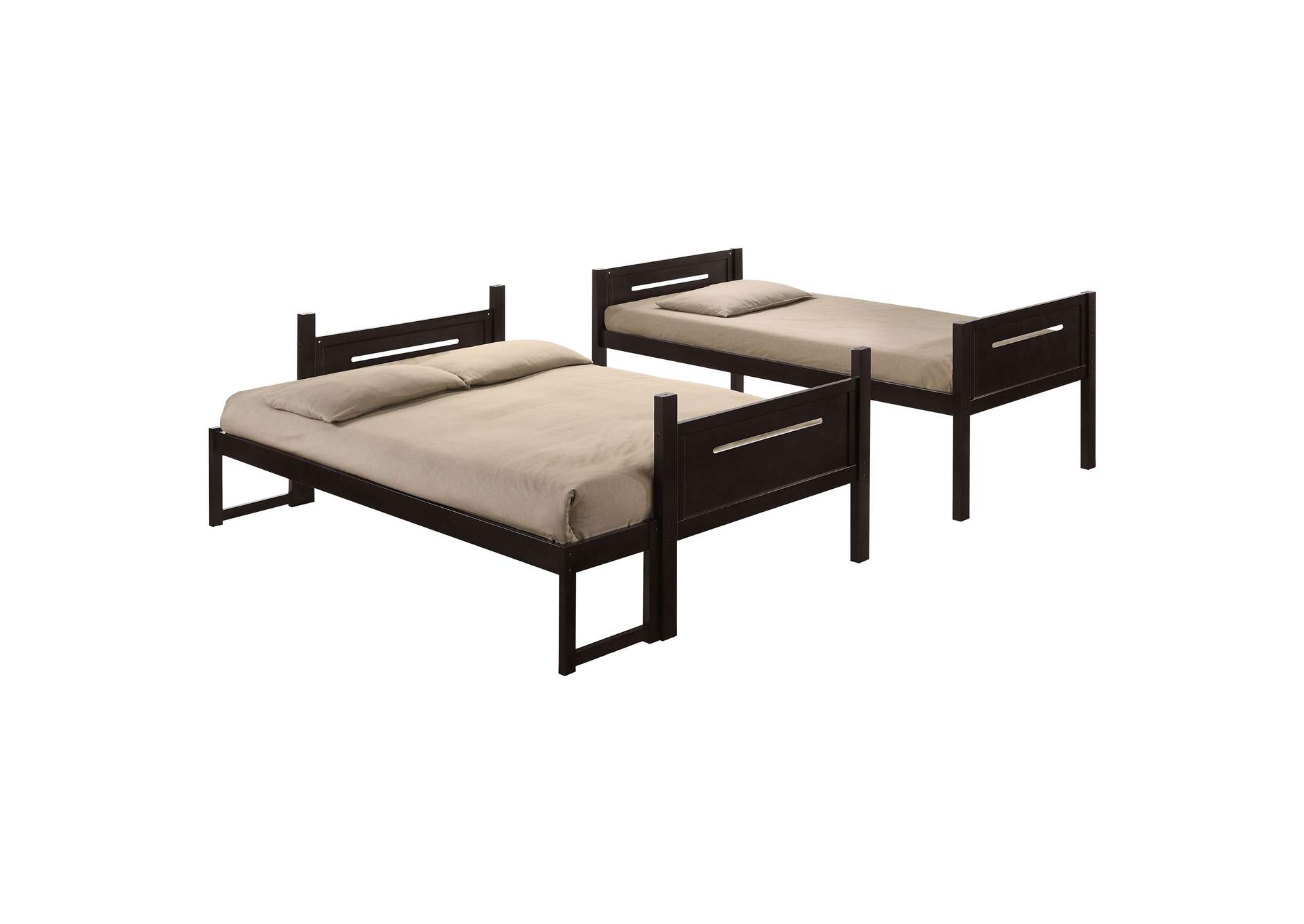 Littleton Littleton Twin/Full Bunk Bed Espresso,Coaster Furniture