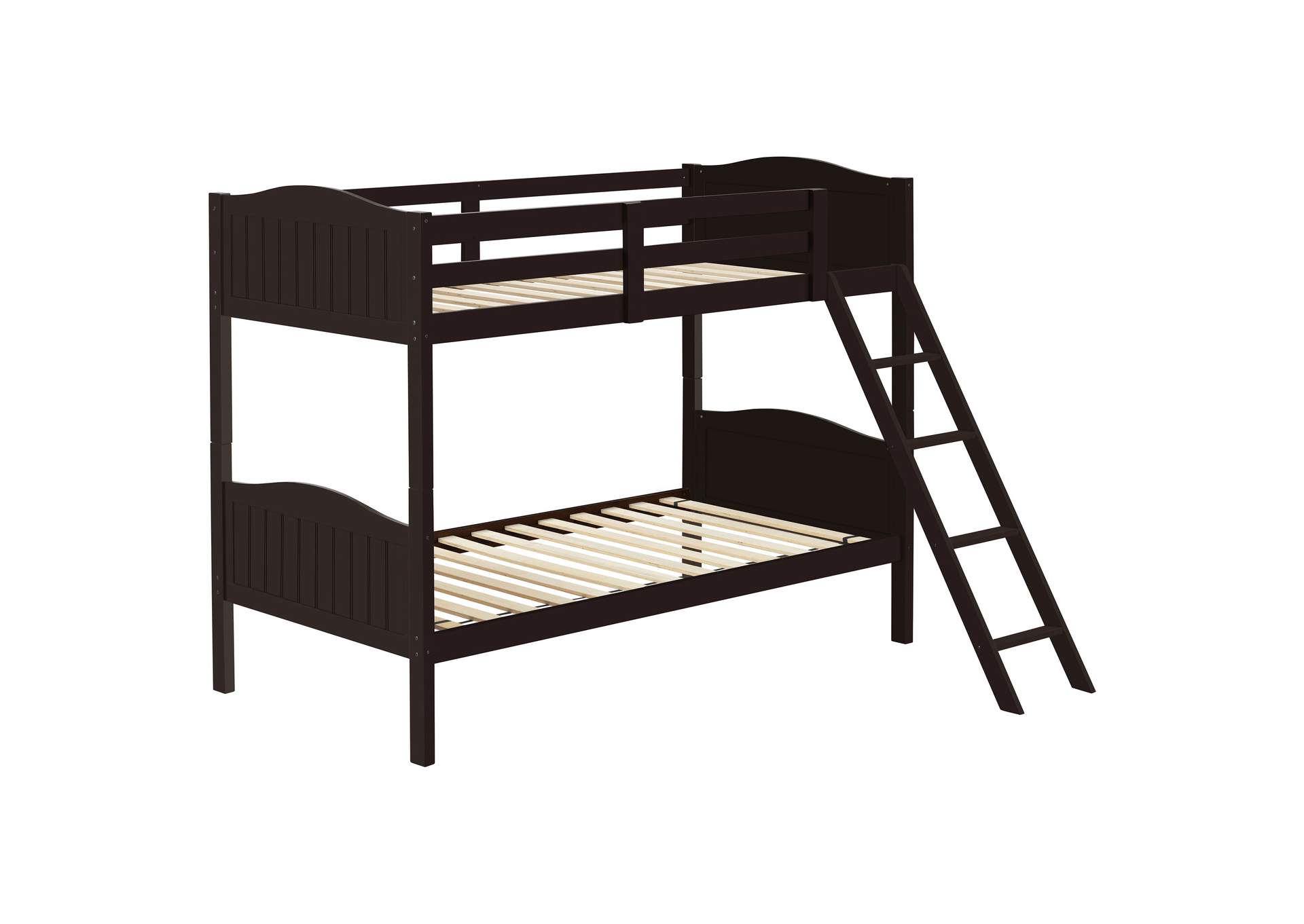 Arlo Twin/Twin Bunk Bed with Ladder Espresso,Coaster Furniture