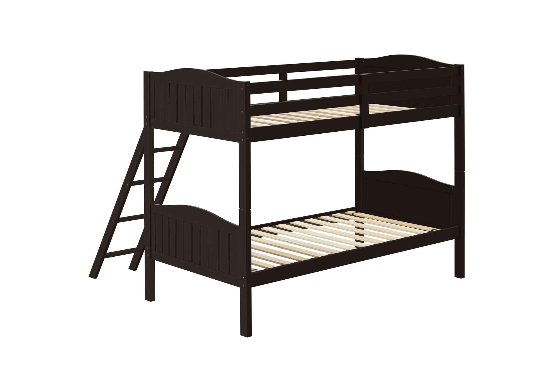 Arlo Twin/Twin Bunk Bed with Ladder Espresso,Coaster Furniture