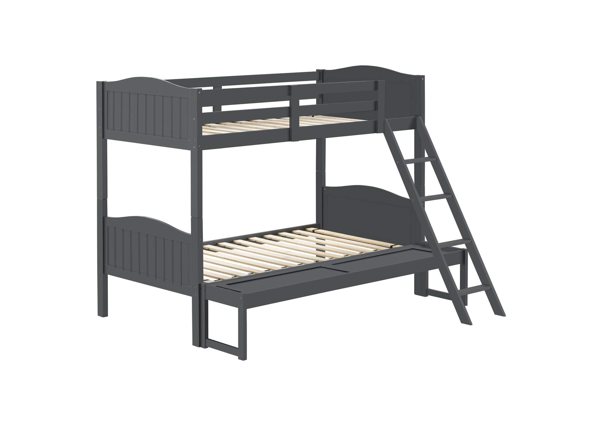 Arlo Twin/Full Bunk Bed with Ladder Grey,Coaster Furniture