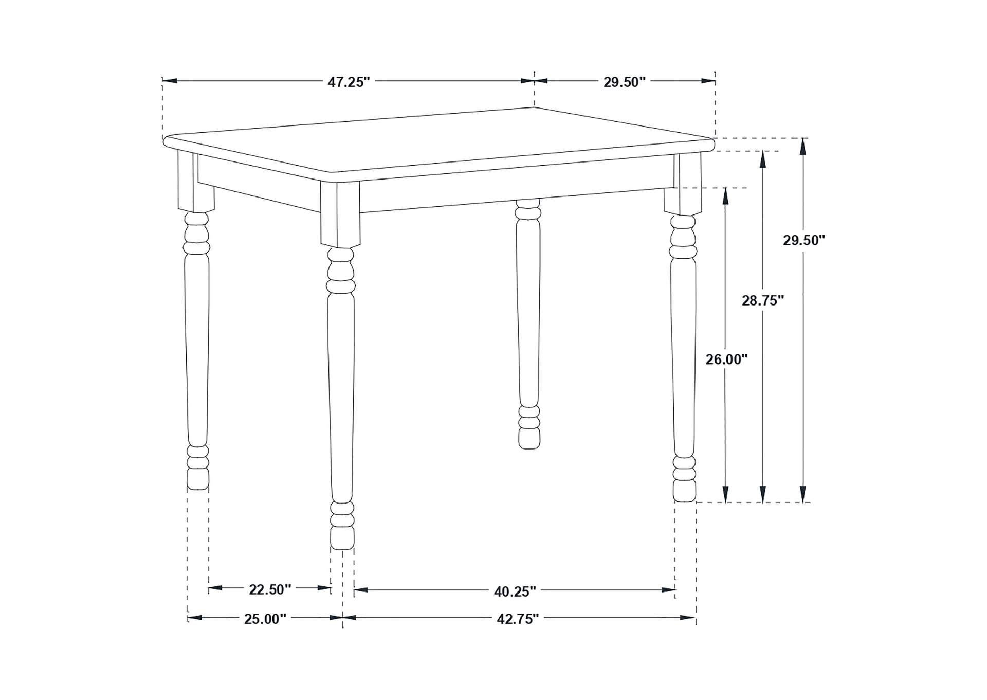 DINING TABLE 5 PC SET,Coaster Furniture