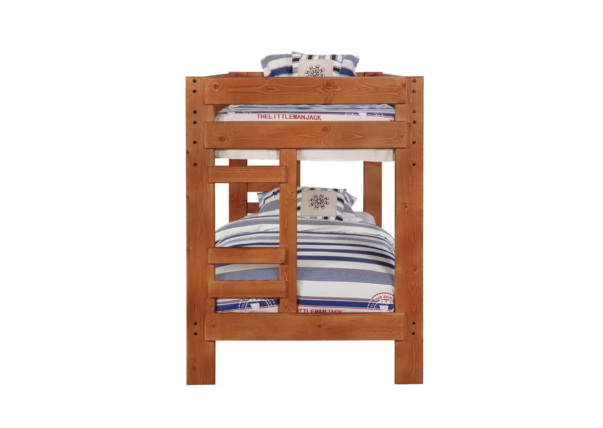 Wrangle Hill Twin Over Twin Bunk Bed Amber Wash,Coaster Furniture
